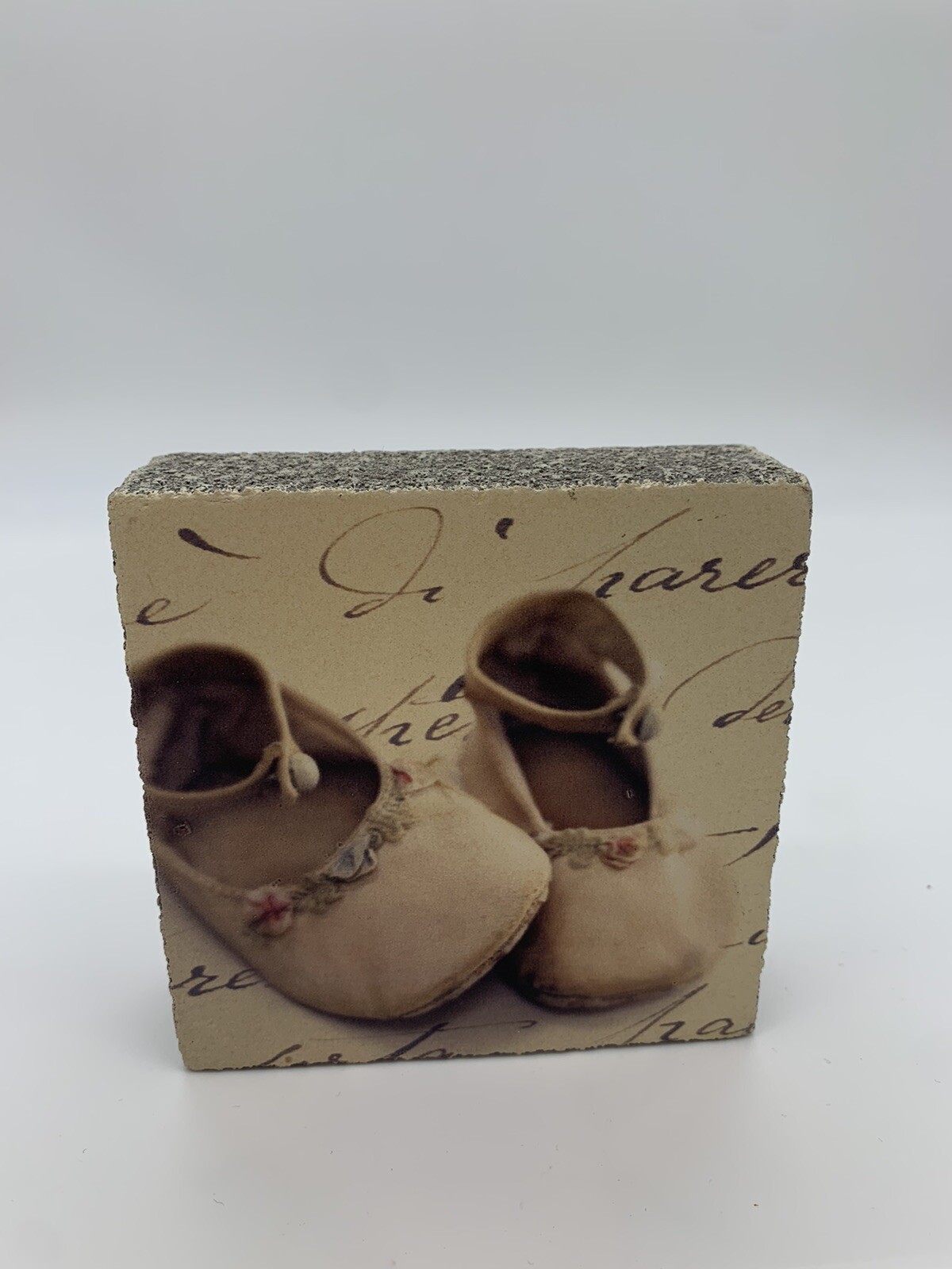 Lost+Found Art Blocks Cedar Mountain Studios Baby Girl Shoes LFS5825 4” Block