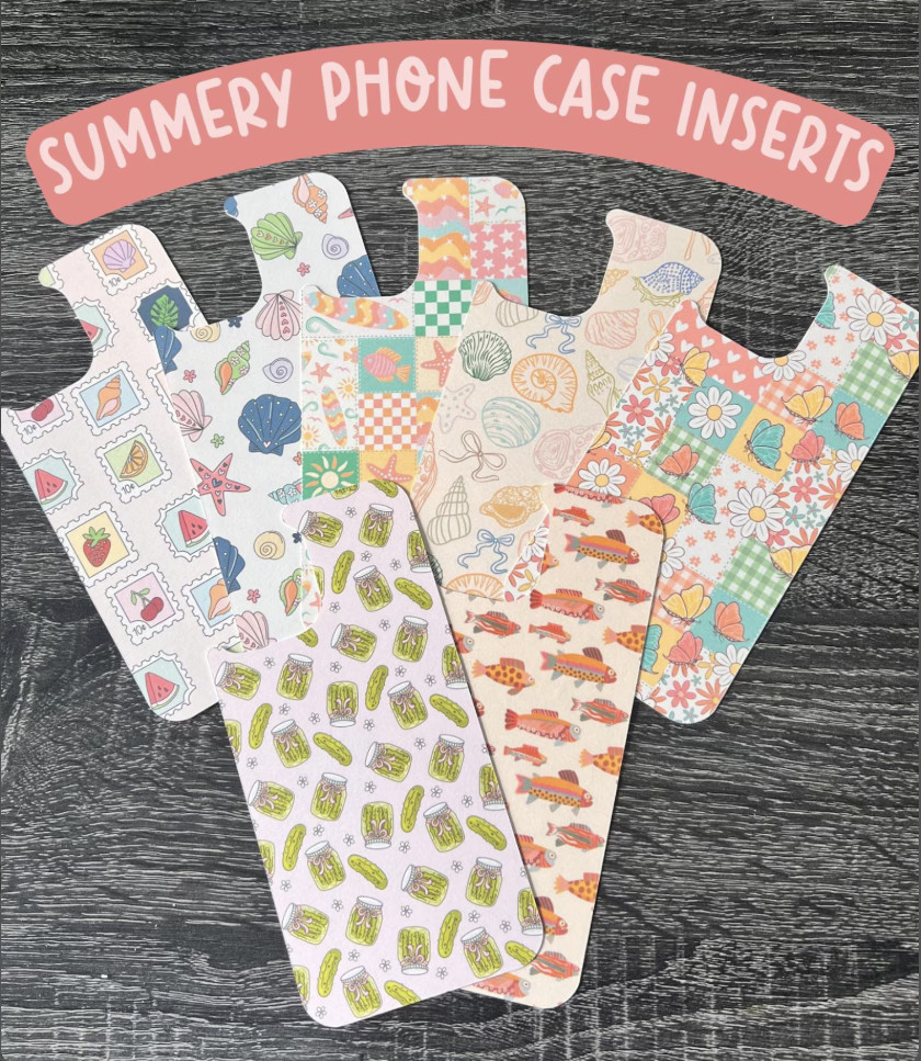 Summery Clear Phone Case Cardstock Insert – iPhone Accessories & Custom Skin