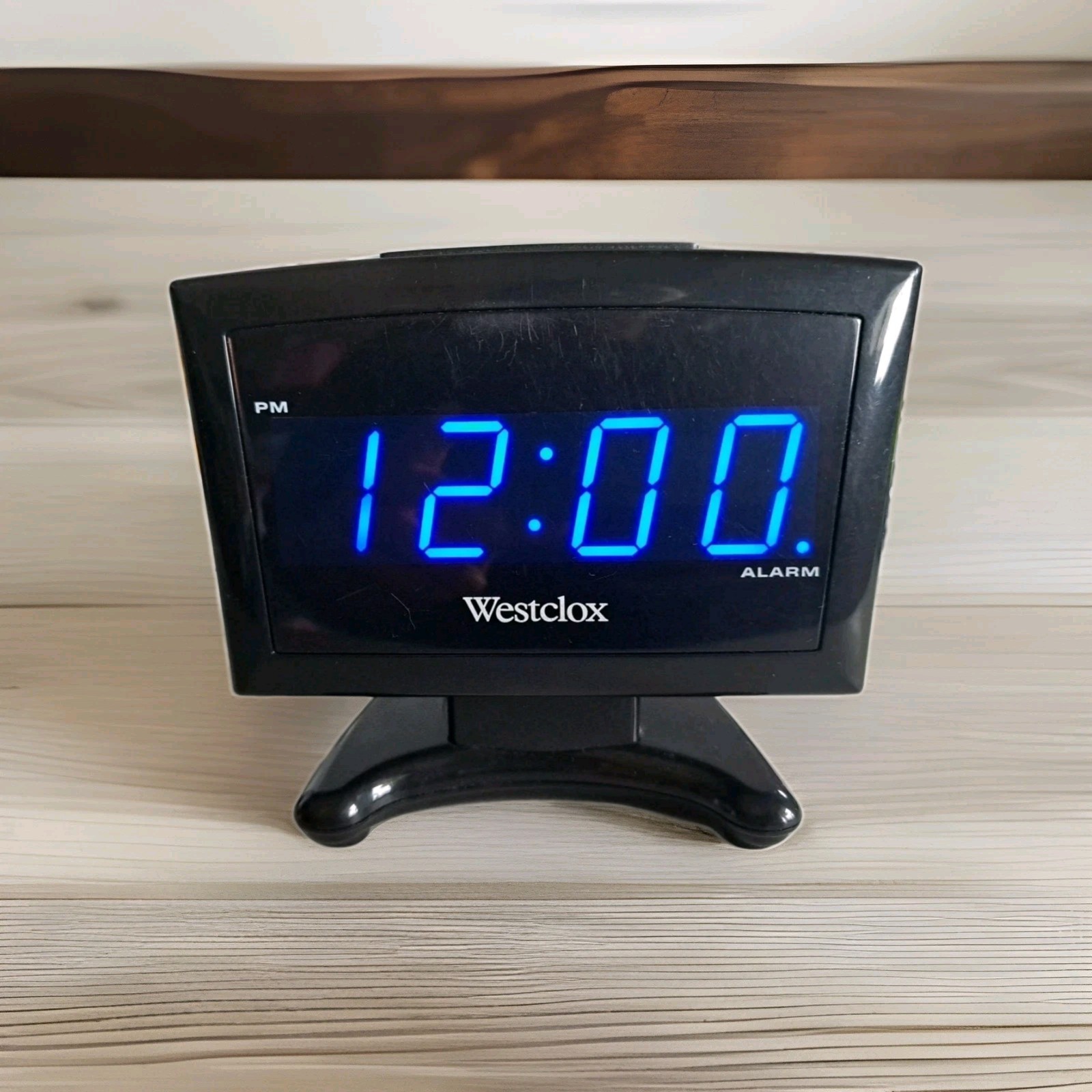 Westclox 2.25 in. Black Alarm Clock Digital Tested Working