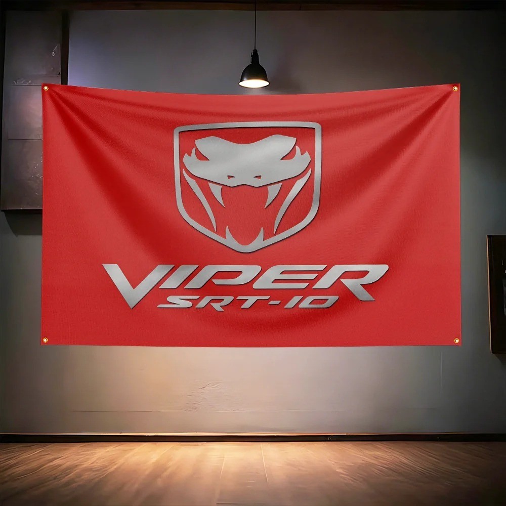Dodge Viper sports Car Flag Banner Sign Wall Hang Workshop Garage Décor 3x5Ft