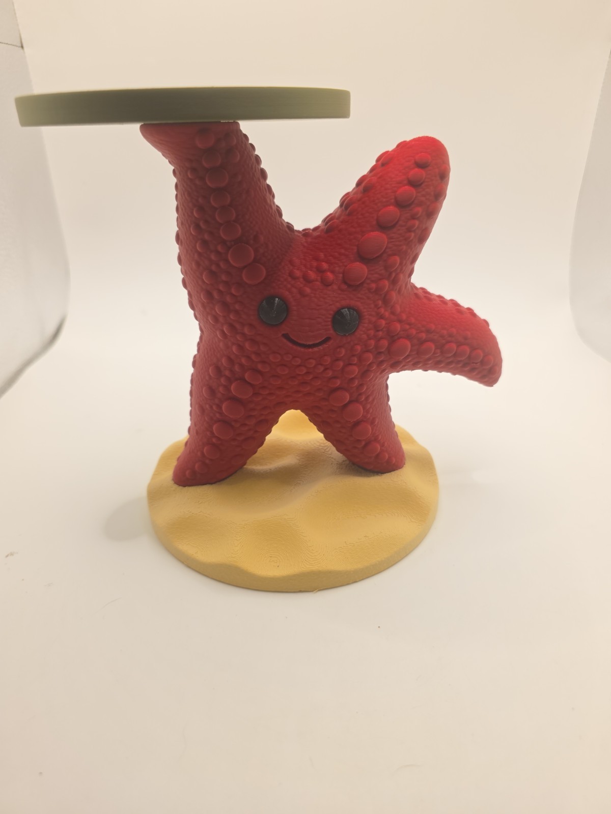 Cute 3D Printed Starfish Table Plant Stand Desk Decor Multi-Color Novelty
