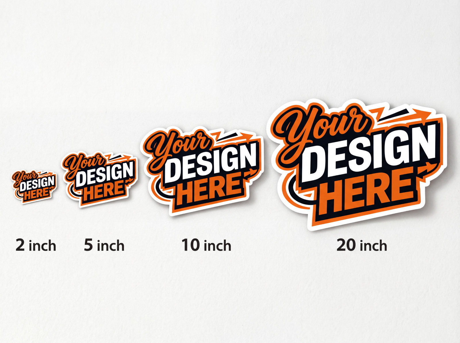 Custom Logo Stickers Vinyl Die Cut Decals Waterproof UV Resistant 2&Prime;-20&Prime;