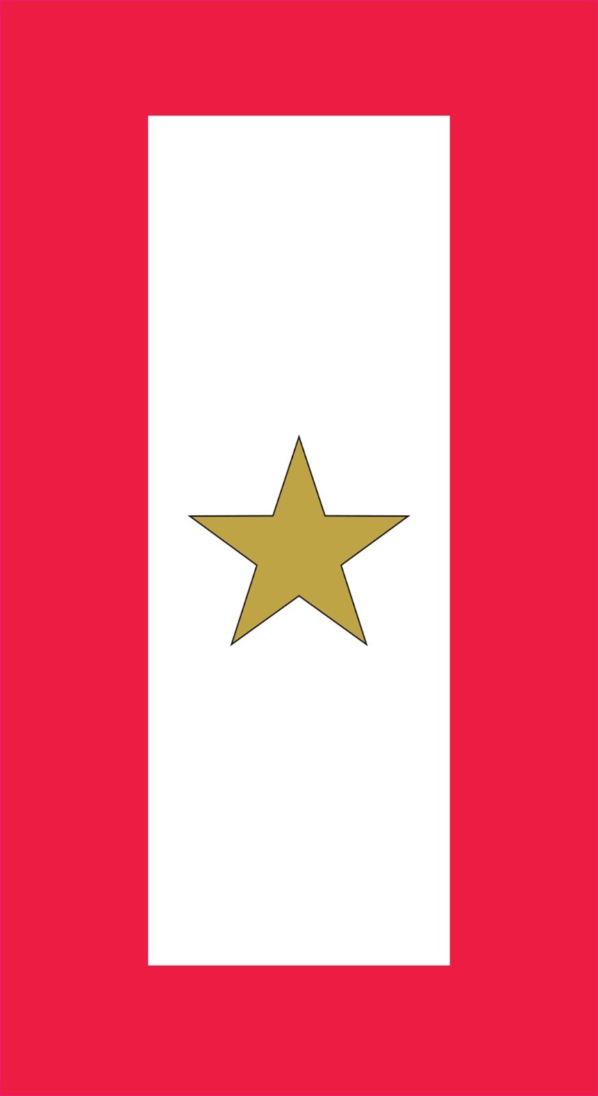 One Gold Star Service Flag Vinyl Decal Sticker Size Mother&rsquo;s Military Service