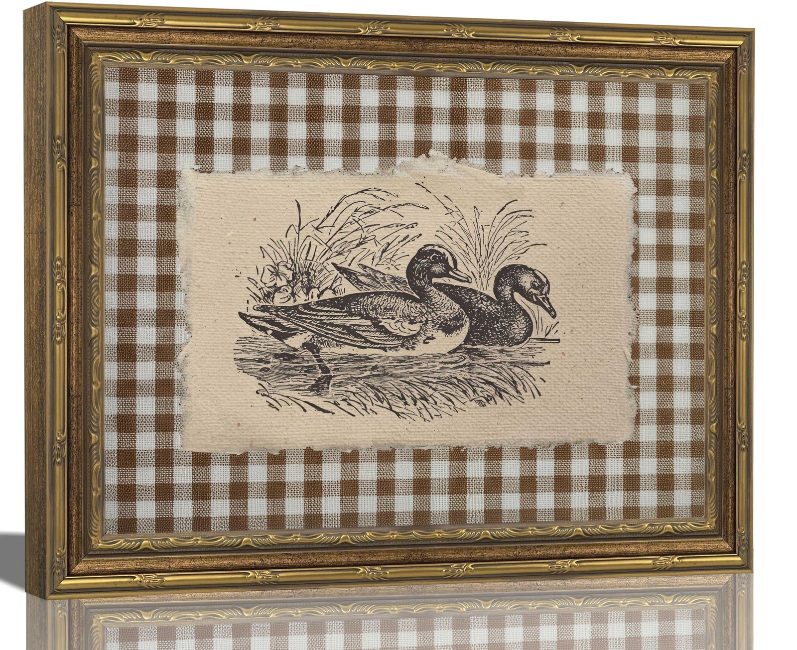 Framed Wall Art Farmhouse Country Cottagecore Nature Wildlife Decor 9x11in