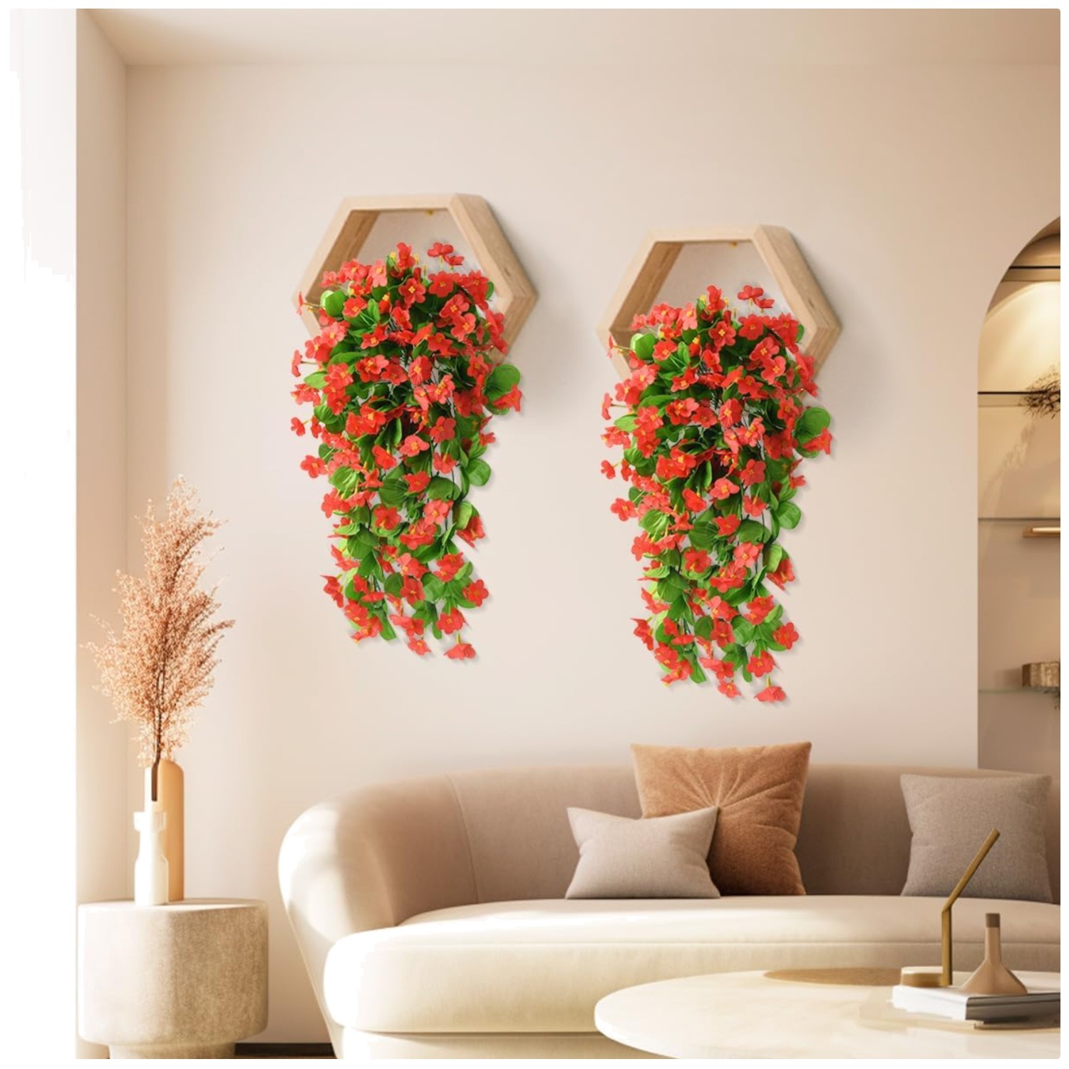 Hanging Flowers Decoration – Indoor Outdoor UV Resistant