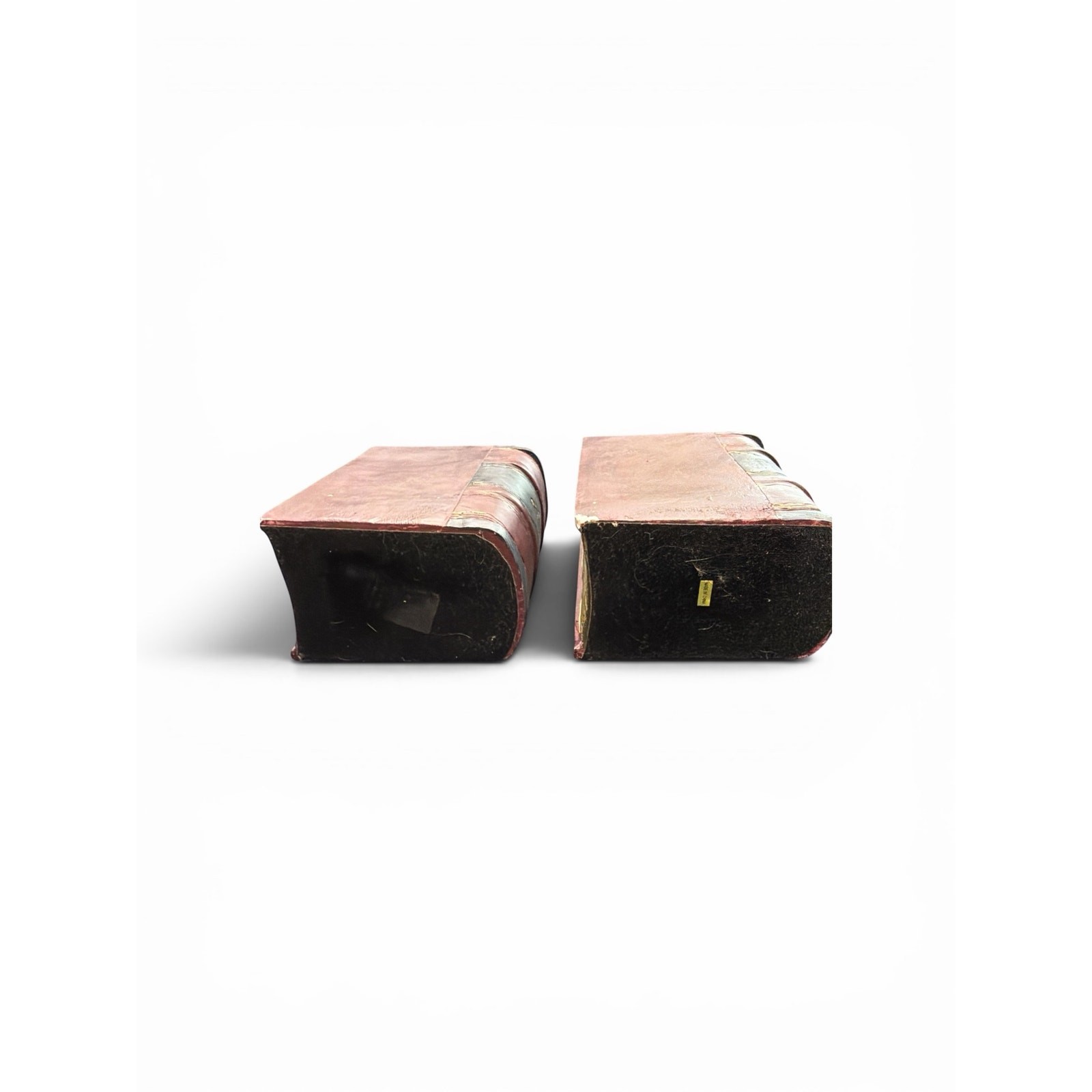 Vintage Faux Book Bookends Pair | Decorative Library Bookends