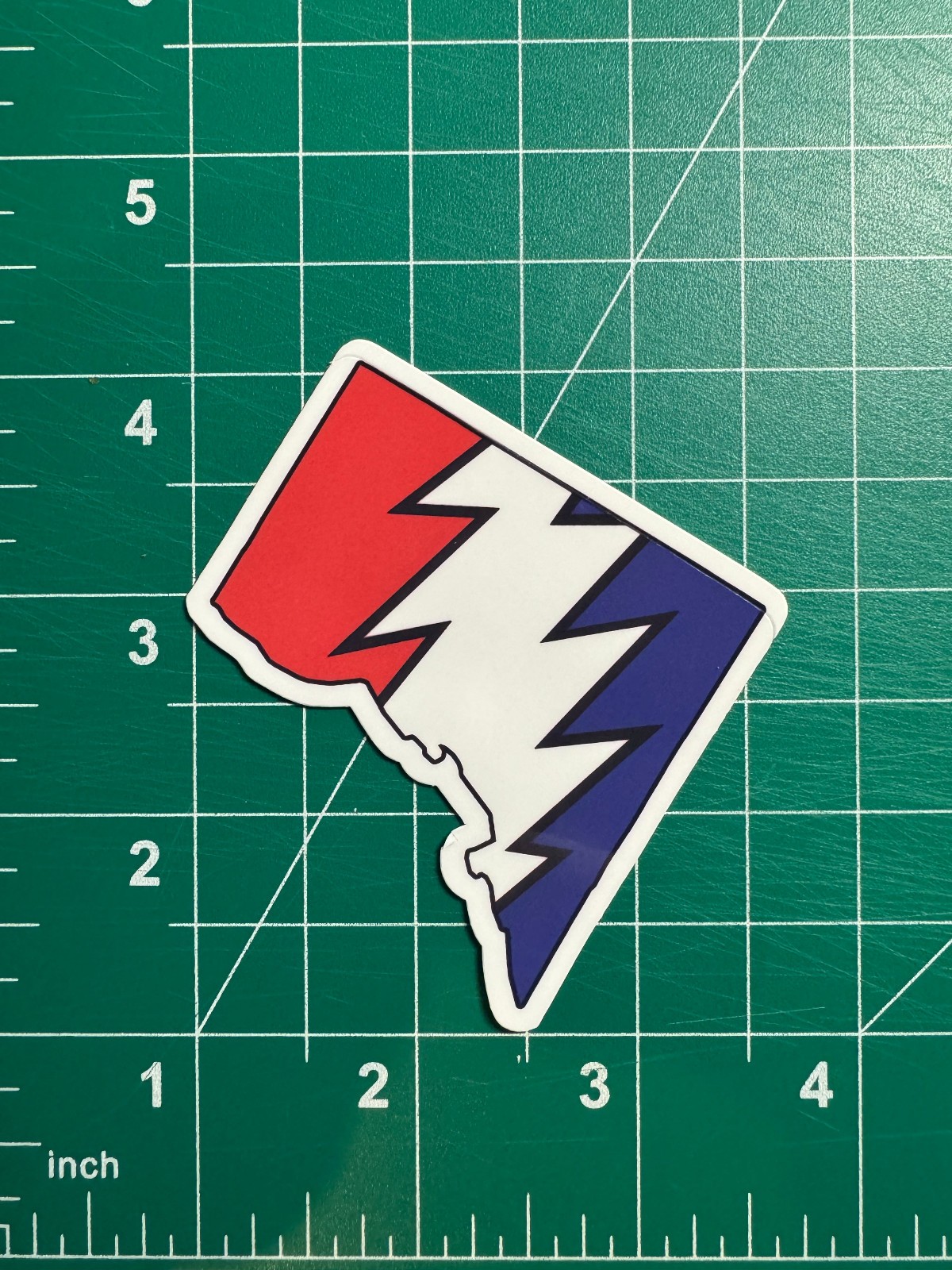 DC District of Columbia Stealie Grateful Dead Laminated Vinyl Sticker 2.5&Prime;x3&Prime;