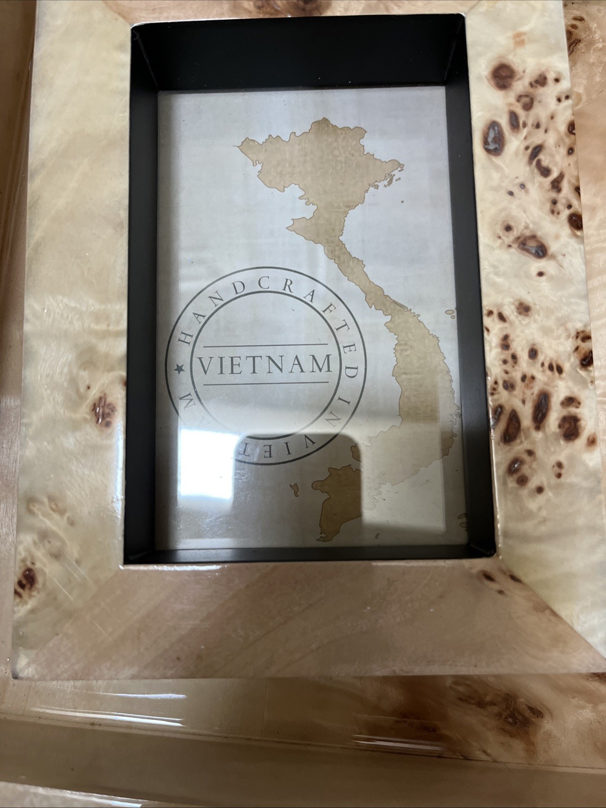 Burlwood Poplar Set Tray And Photo Frame NWT HANDMADE 10”x15”tray/5”x8” Frame
