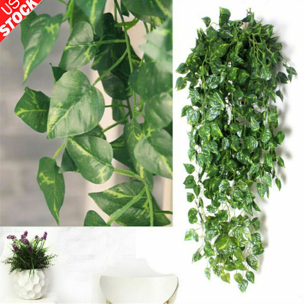 2PC 3ft Artificial Ivy Garland Vine Trailing Leaf Hanging Plant Home Decor