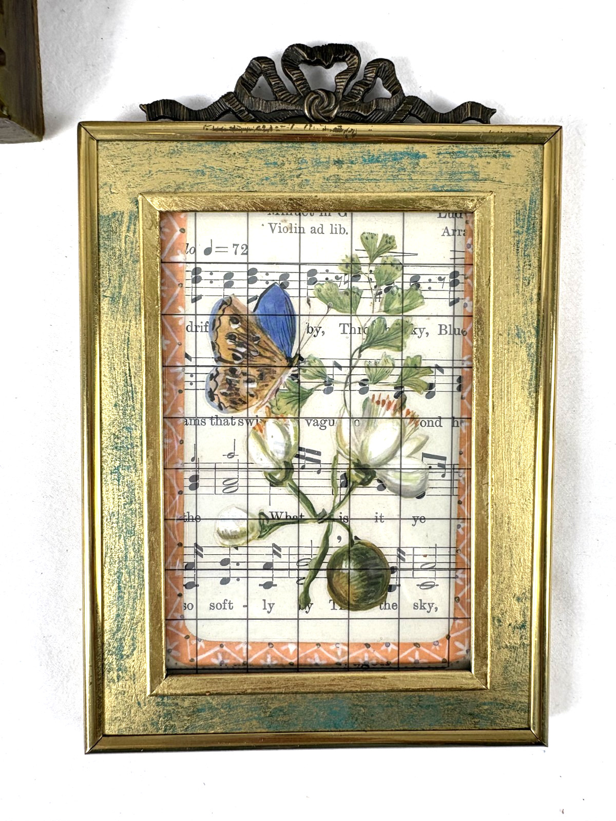 Vintage Lot of 3 Pictures Floral Prints Gold Framed Cottage Farmhouse