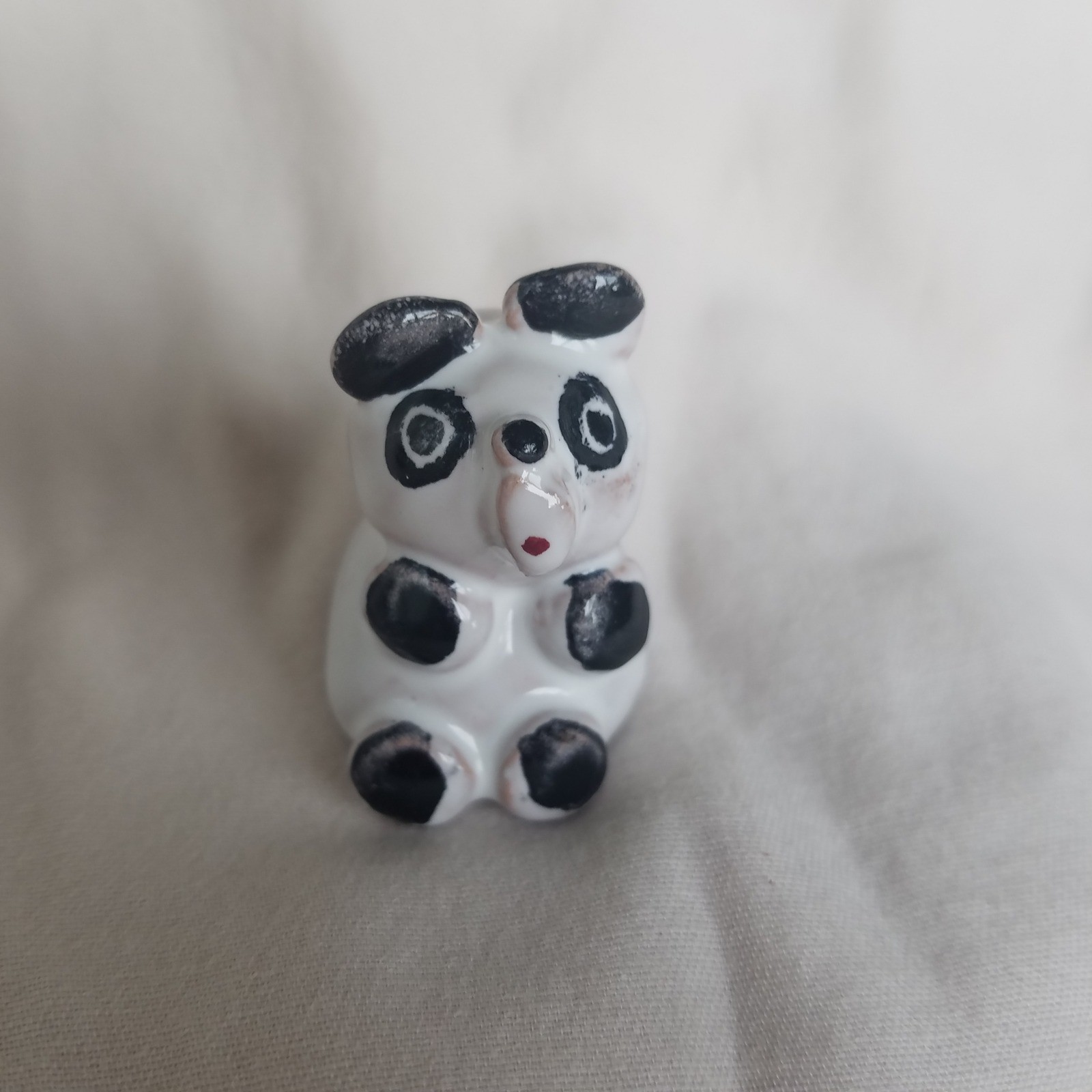 White bear Ceramic figurines Animal lover Fairy Garden Miniatures Dioramas