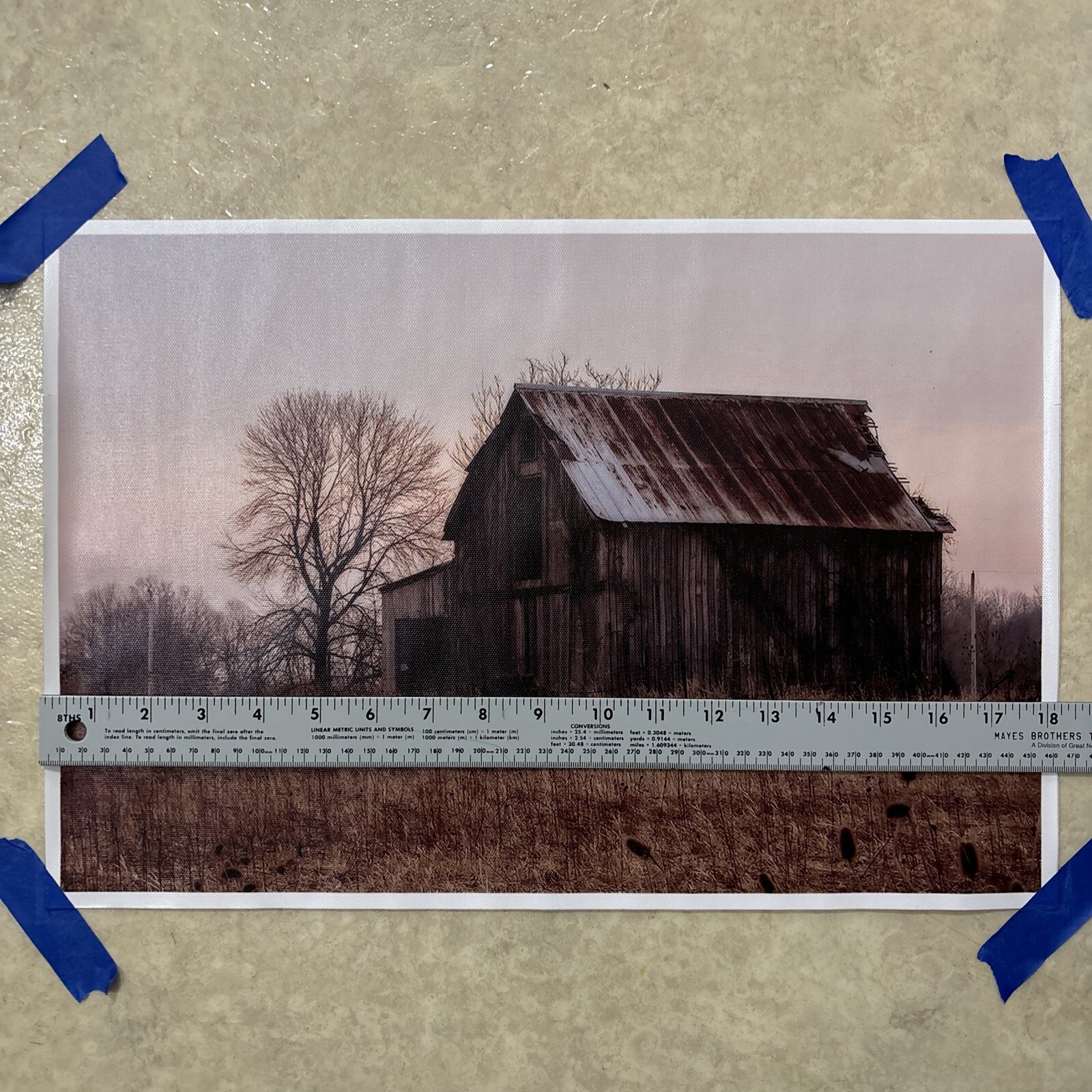 Old Rustic Vintage Barn ✅ Poster Print Canvas Wall Art Decor Country ✅ 12×18 in