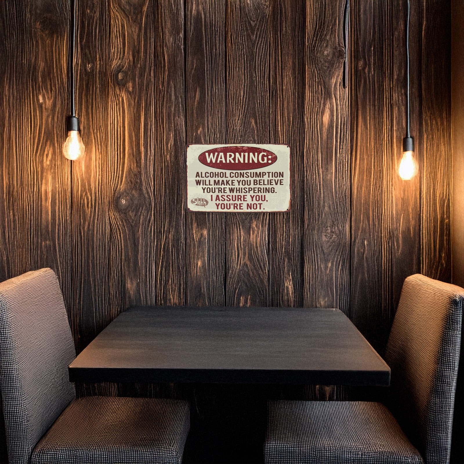 Funny Metal Warning Alcohol Consumption Sign Man Cave Garage Bar Dorm Room Decor