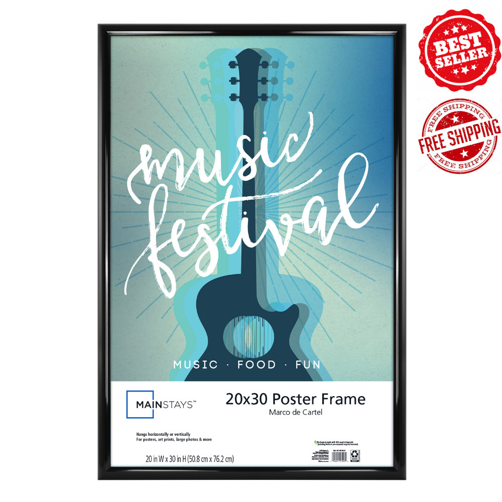 20&Prime; x 30&Prime; Trendsetter Poster and Picture Frame Home Office Wall Decor, Black