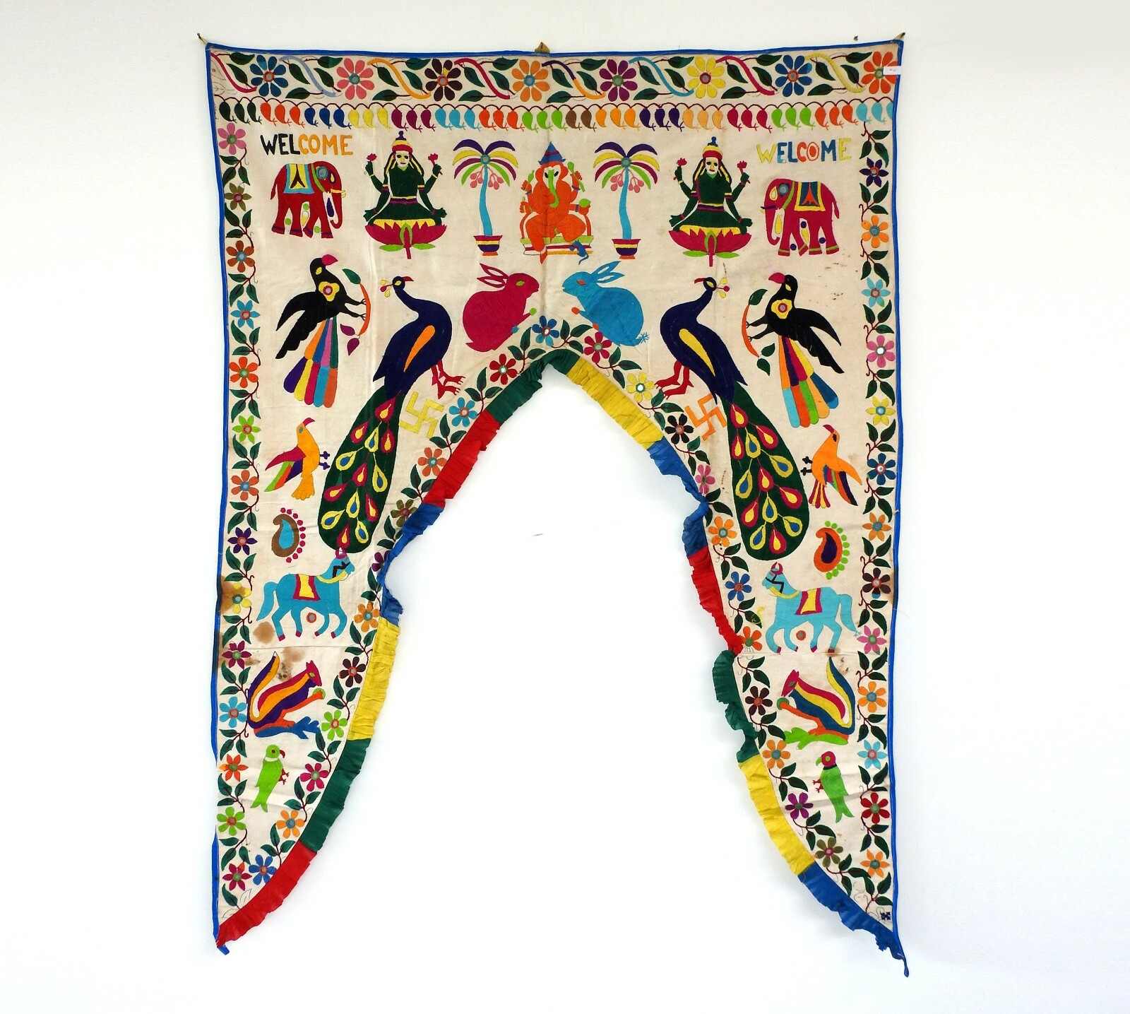 Vintage Welcome Gate Toran Door Valance Window Décor Tapestry Wall Hanging DV35
