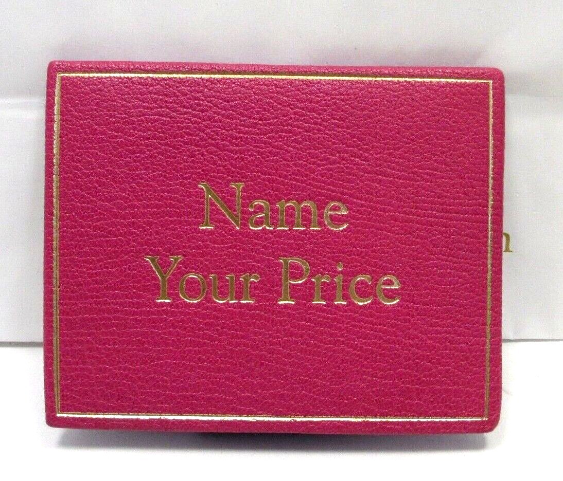 Name Your Price Desk Counter Sign Leather 5×4&Prime; Pink