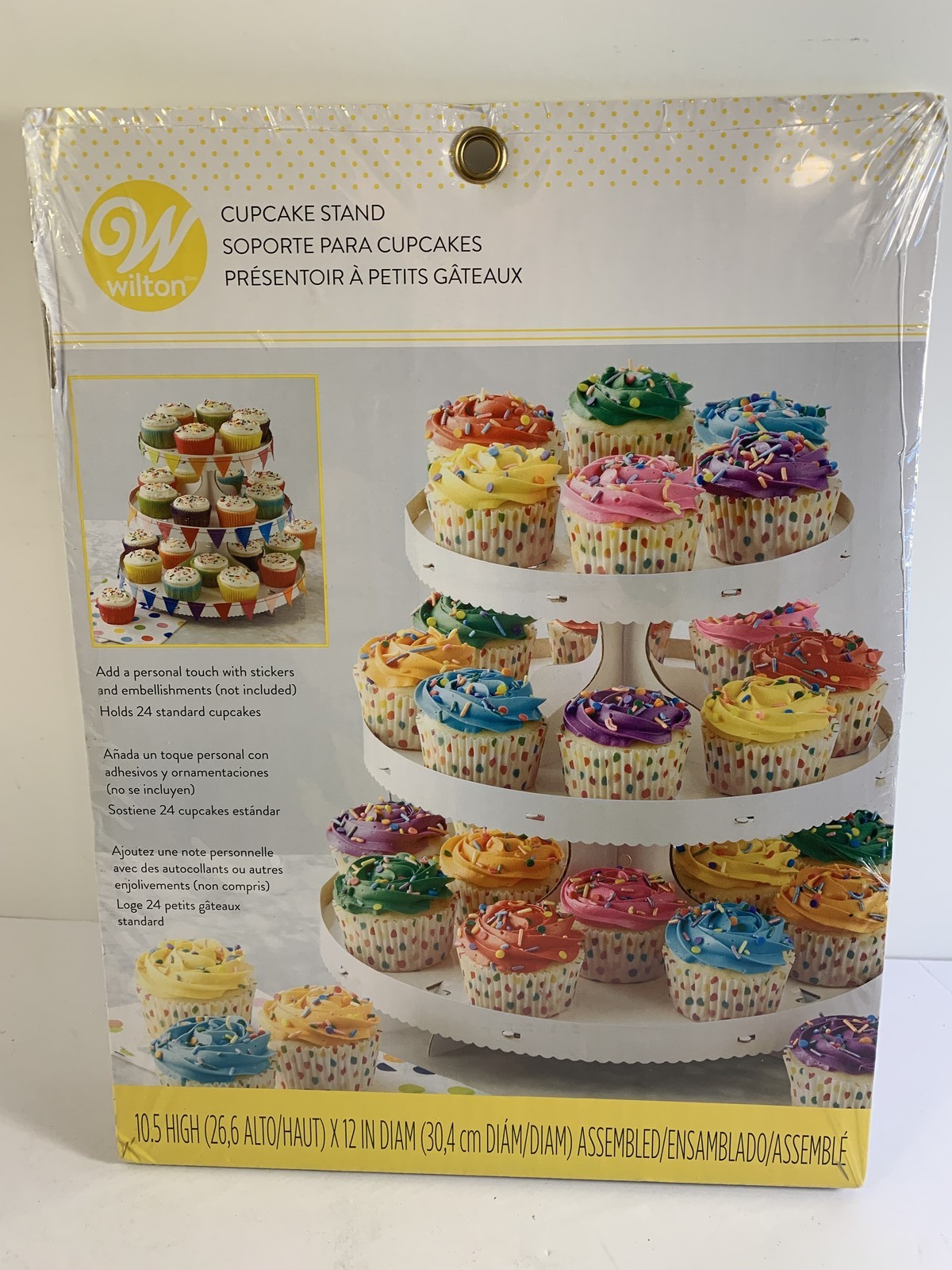 Wilton White 3-Tier Cupcake Stand Holds 24 Standard Cupcakes Dessert Display