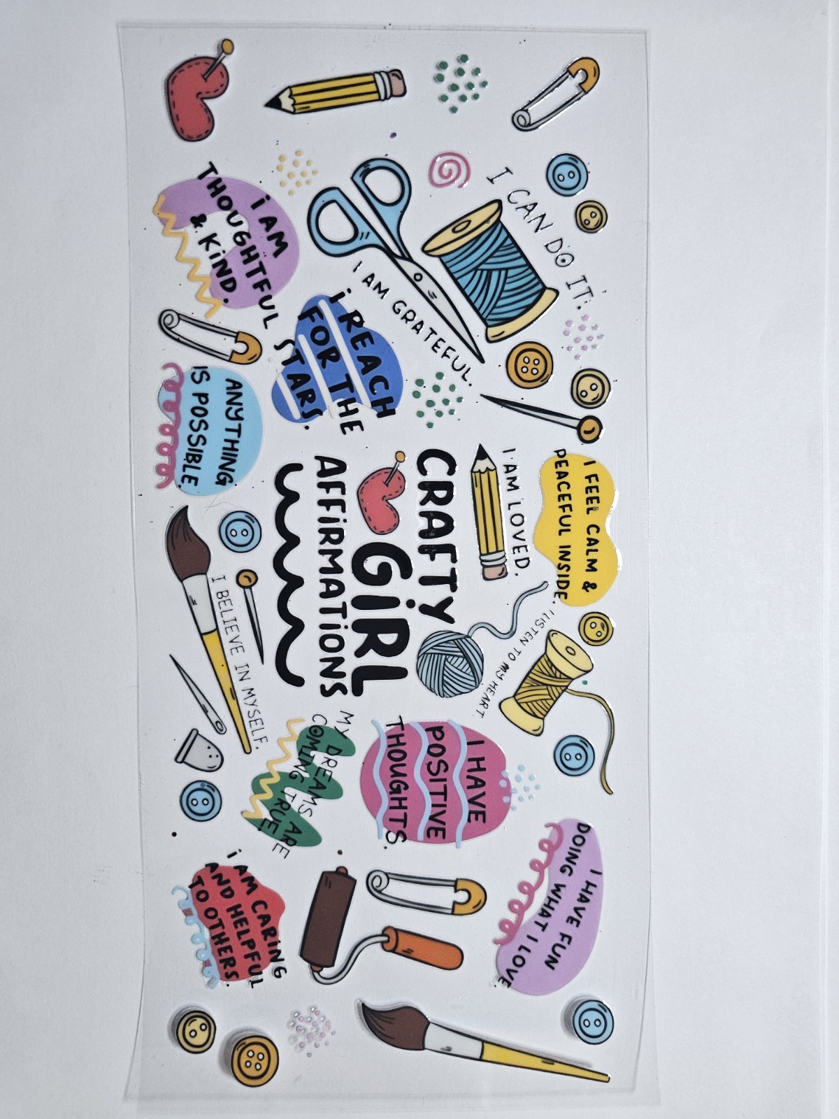 Crafty Girl UV DTF Transfer Sticker Wrap Tumbler UVDTF BUY 10+ GET COMBINED SHIP