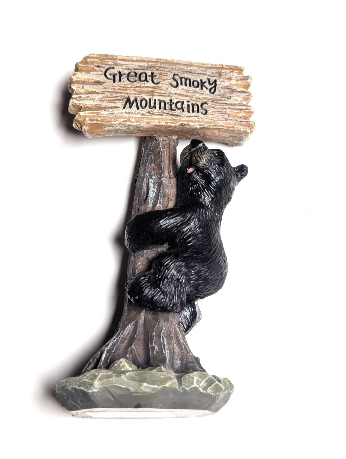 Great Smoky Mountains Statue Figure Sign with Black Bear 5.5&Prime;