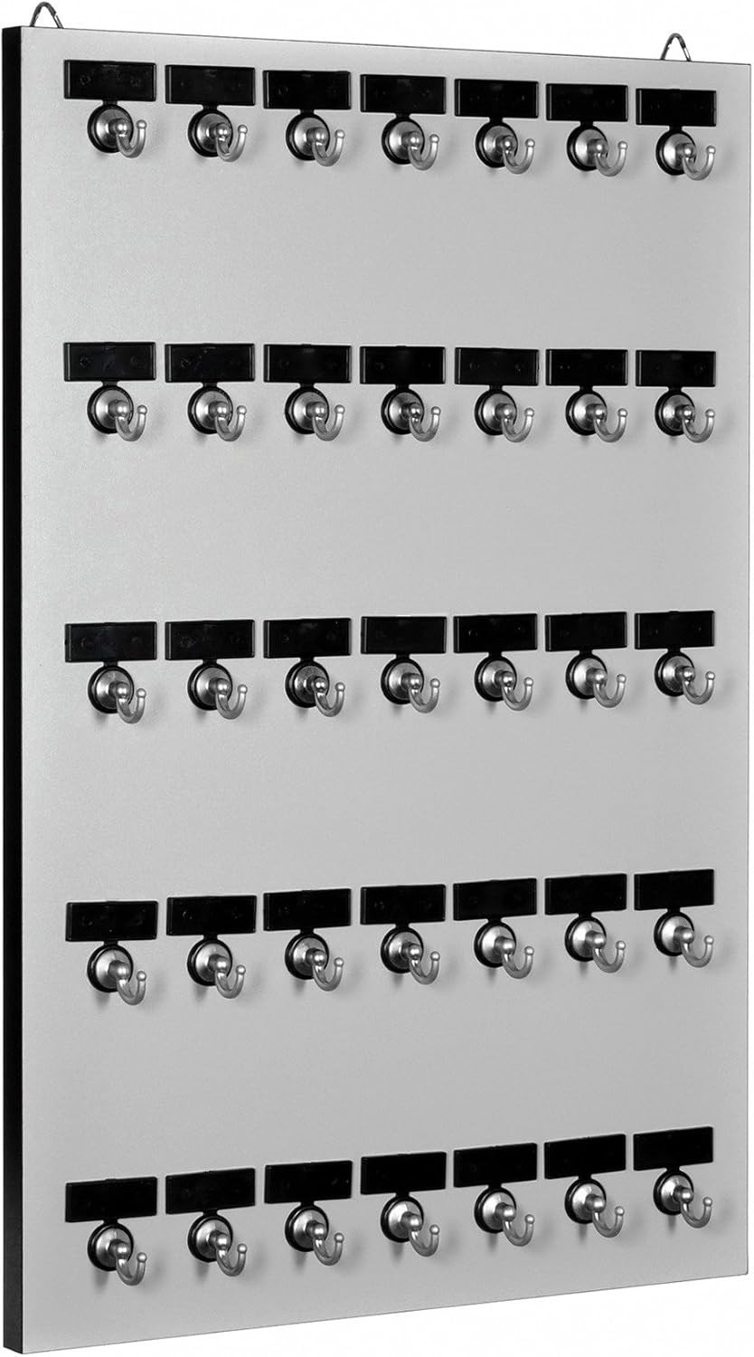 Key Hook, Key Rack #35MGN, 35 Extra Space Bolted Metal Hooks with Customize Name