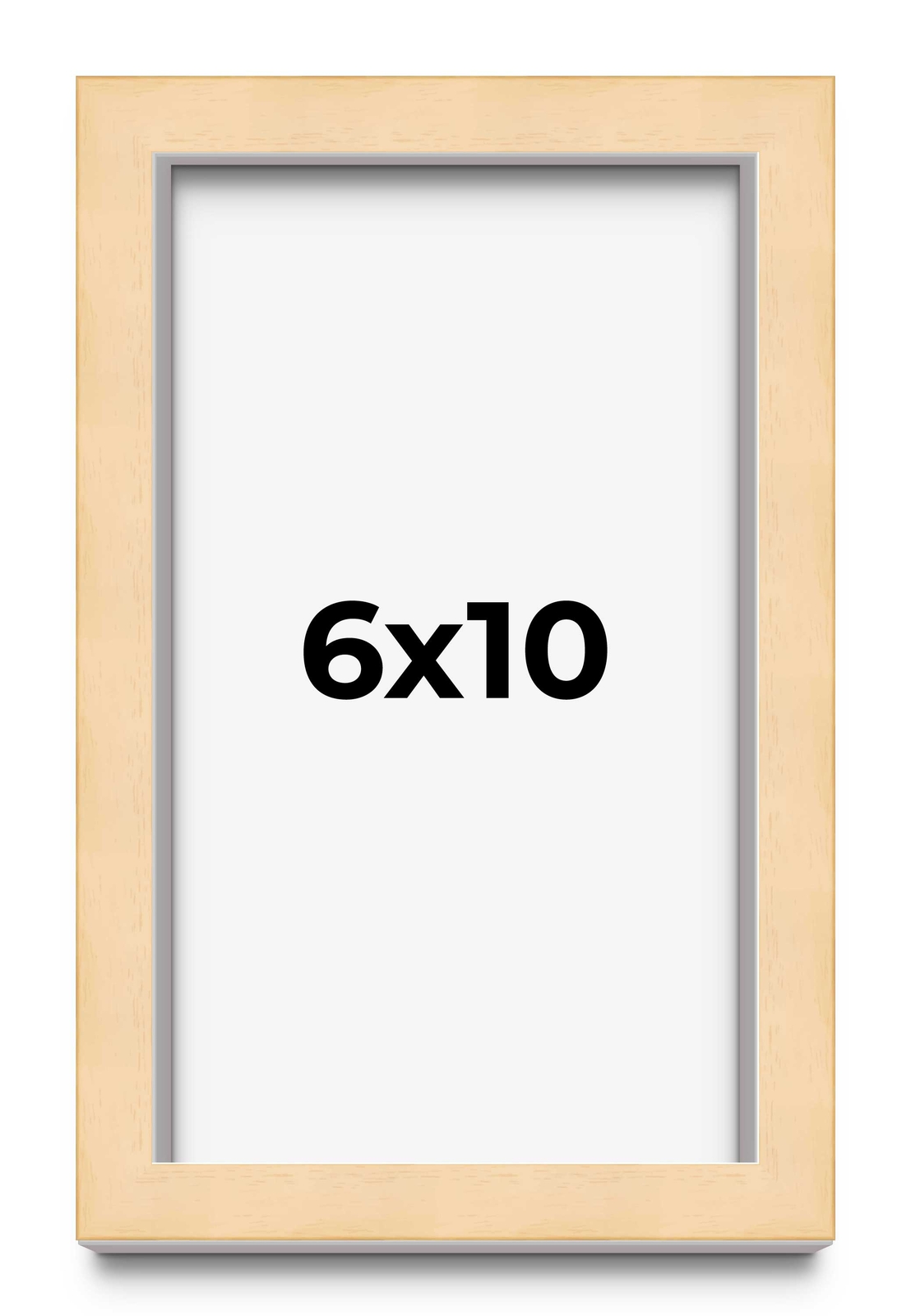 6×10 Solid Wood Picture Frame with UV Acrylic, Available in 6 Finishes