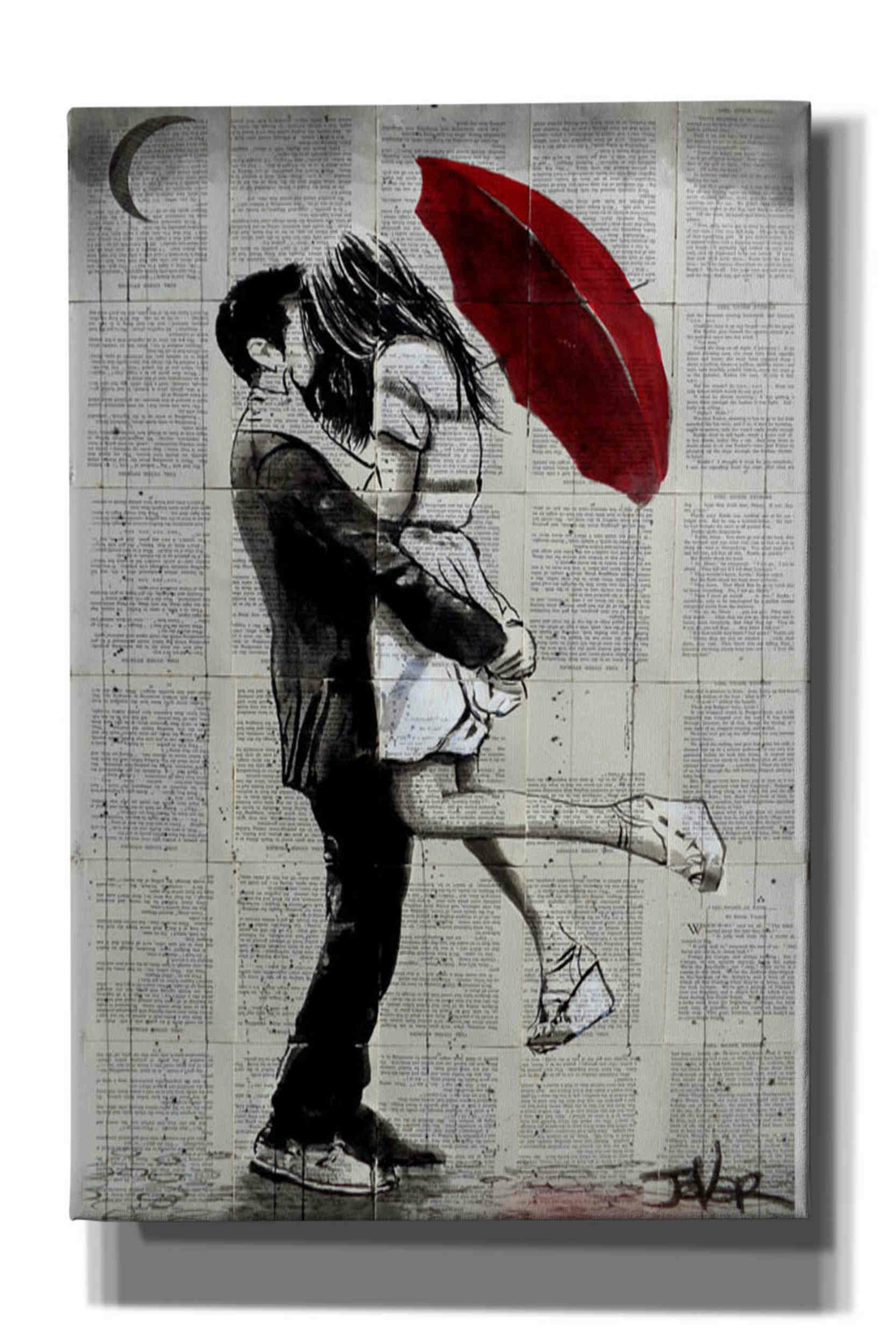 Epic Graffiti « Forever Romantics » by Loui Jover, Giclee Canvas Wall Art
