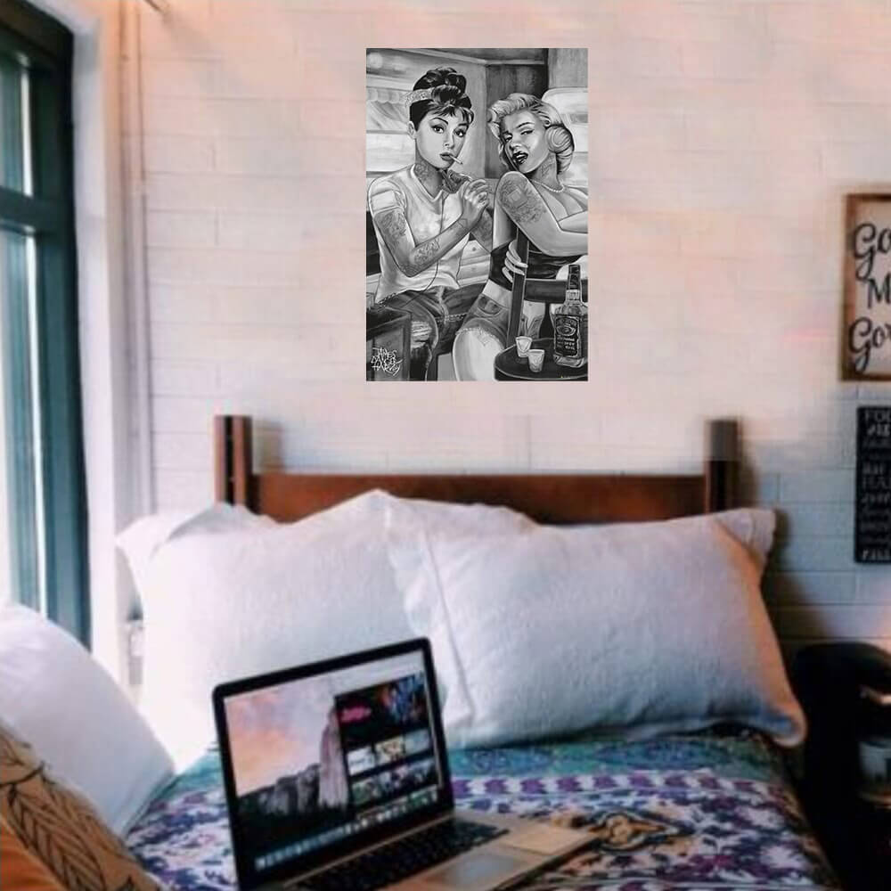 Audrey/Marilyn Tattoo – James Danger Harvey Poster 24in x 36in