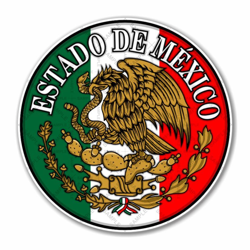Estado de Mexico Round Precision Cut Decal