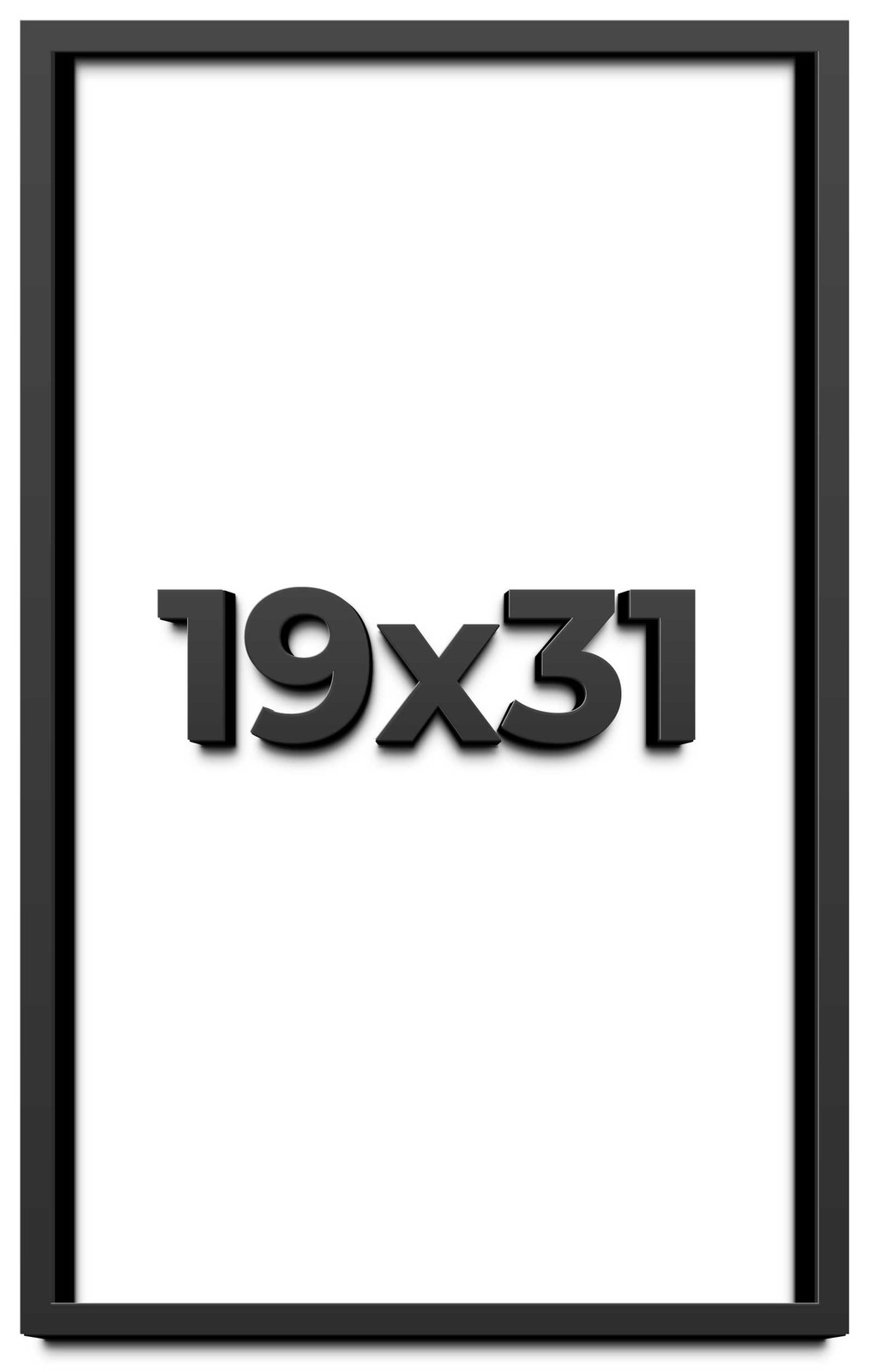 19×31 Shadow Box Frame Black | 1 inches Deep Real Wood Contemporary Shadowbox Di