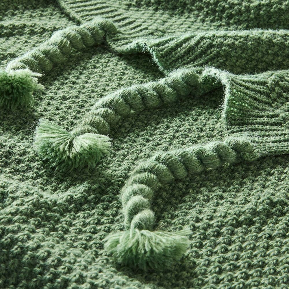 Knit Throw Blanket Green – Hearth & Hand with Magnolia
