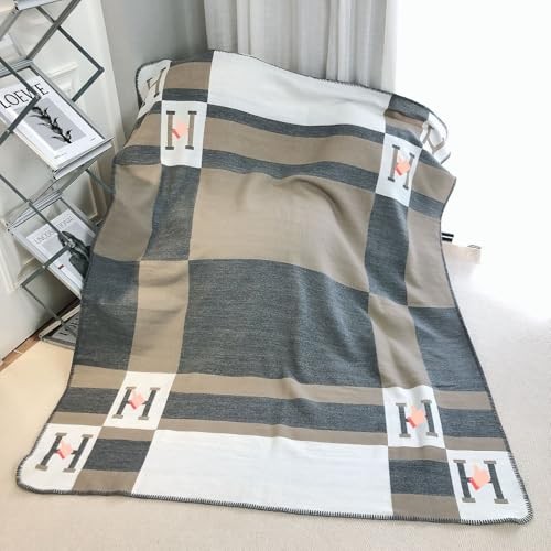 h Blanket Soft Fleece Sofa Throw Blanket for Women Couch Bed Plush Wool Khaki
