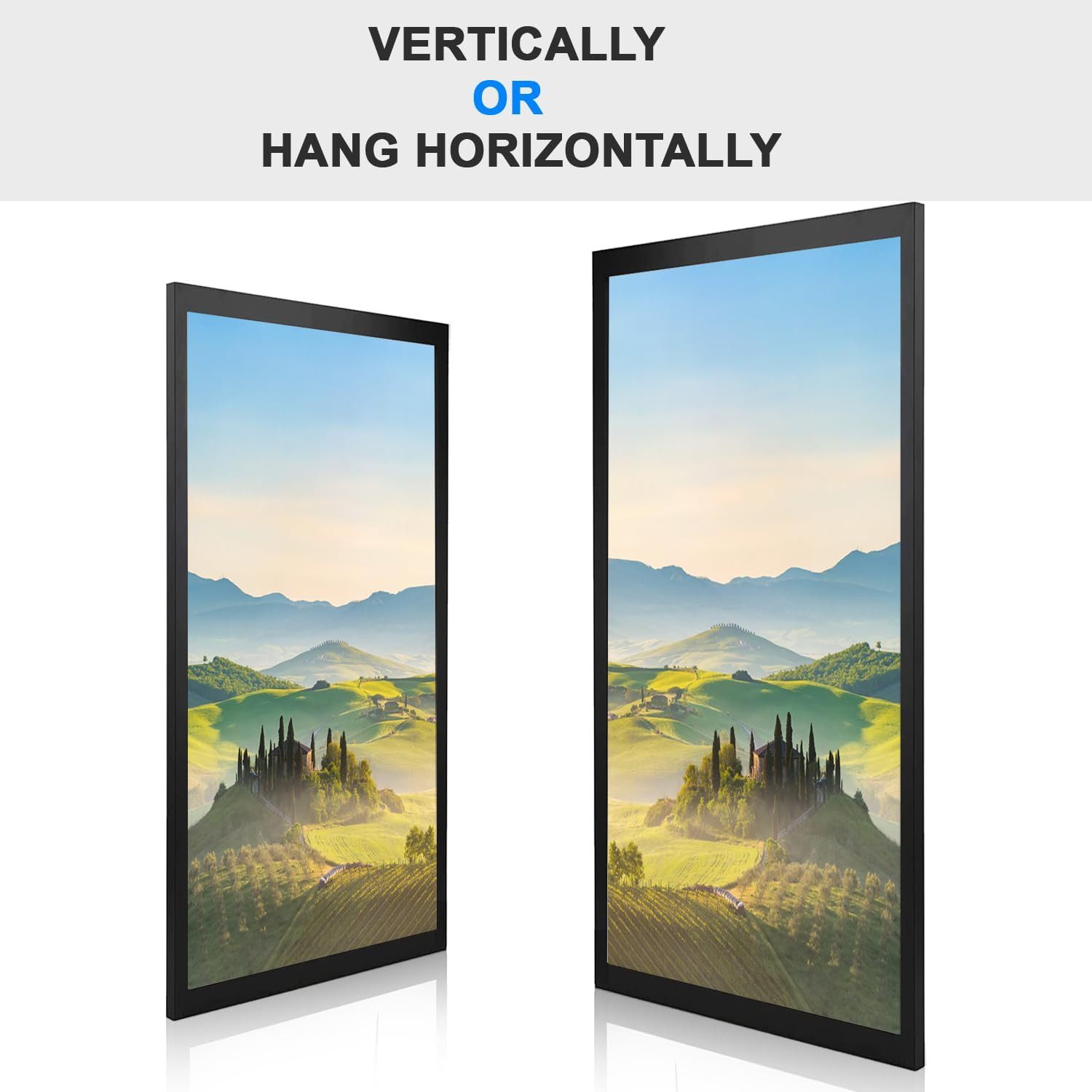 HUKONHEP 6X16 Black Picture Frames, Photos Frame with Plexiglass, Wall Gallery P