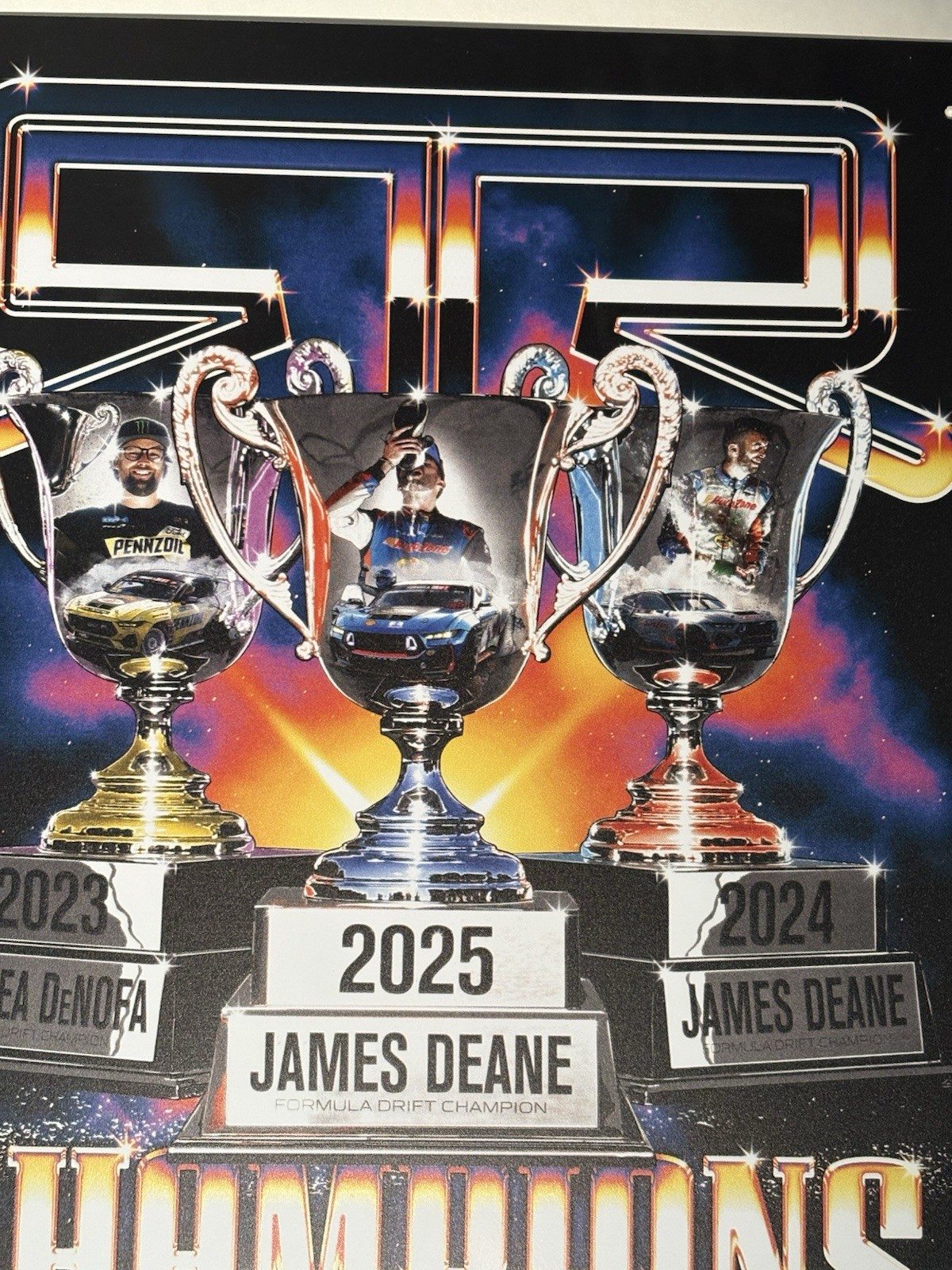 RTR Vehicles Drift Team Formula Champions 2023-2025 Deane DeNofa Aluminum Poster