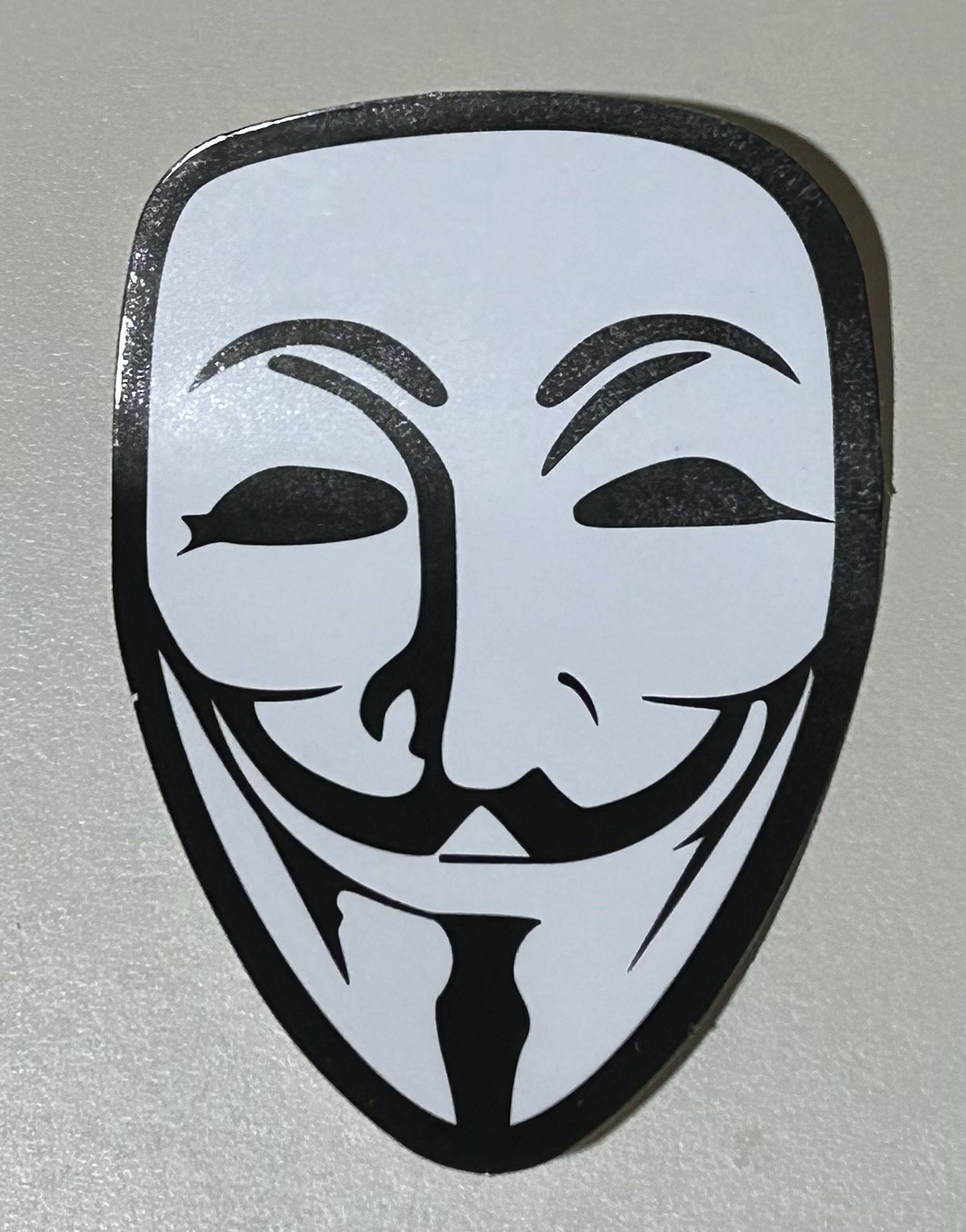 Sticker Guy Fawkes Mask V For Vendetta Decal 1.75”x2.75”in
