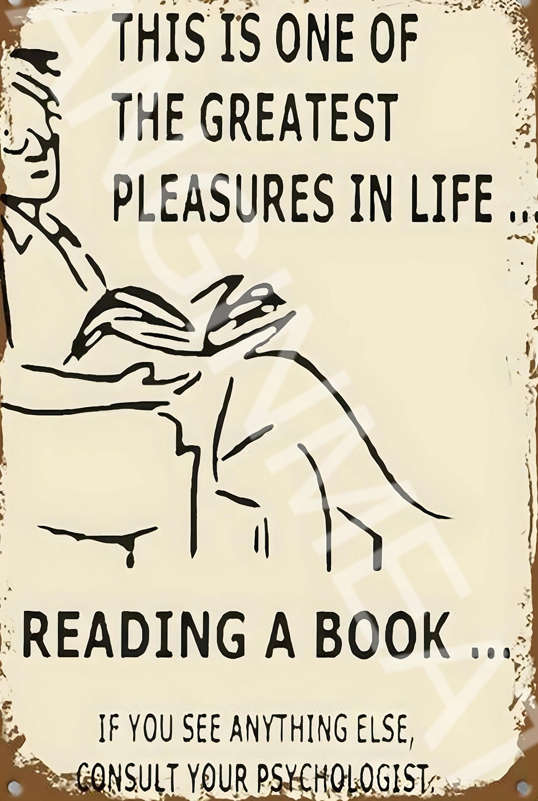 One Of The Greatest Pleasures Funny 8&Prime; x 12&Prime; Aluminum Metal Sign