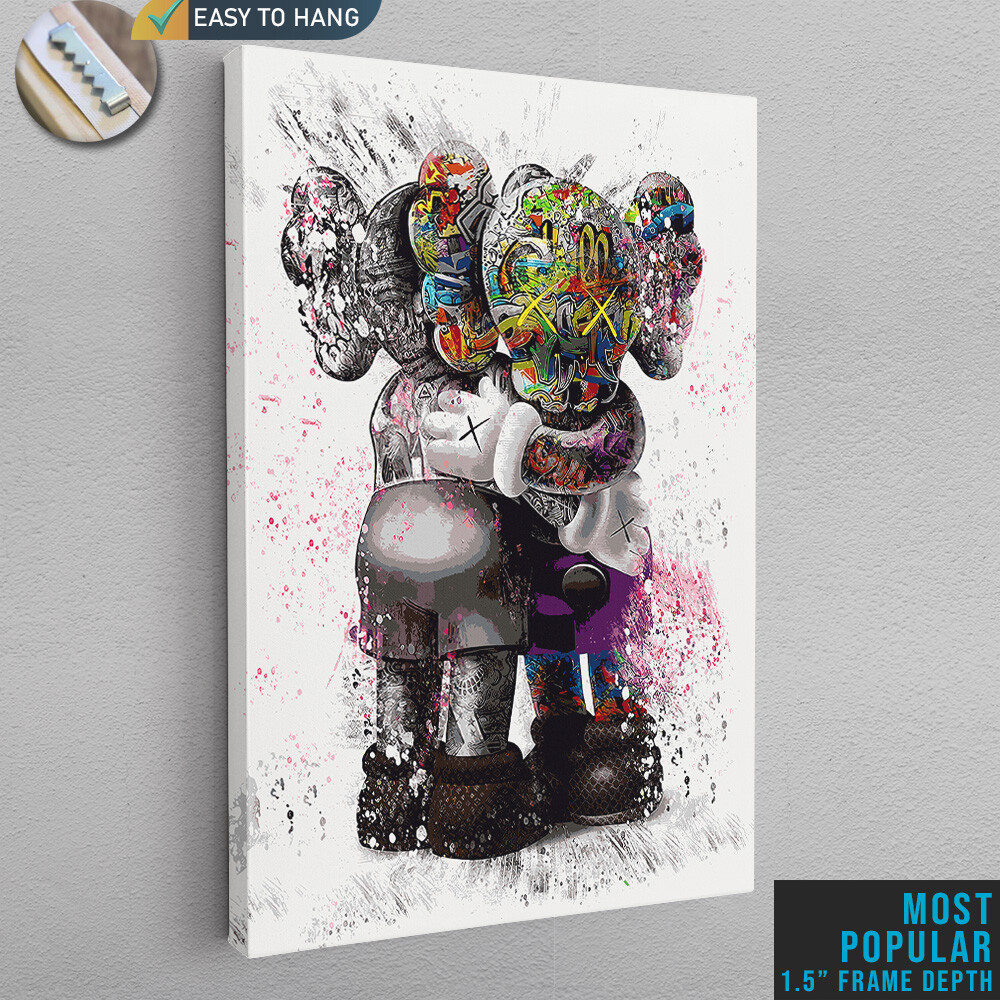Cartoon Dolls Figure Wall Art Canvas Poster Ready To Hang Pop Art Living Decor