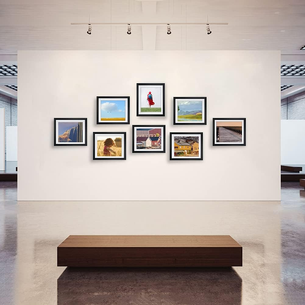 Black 4-Pack 12×18 Frames, 17×23 Matted for 18×12 Photos, 23×17 Prints