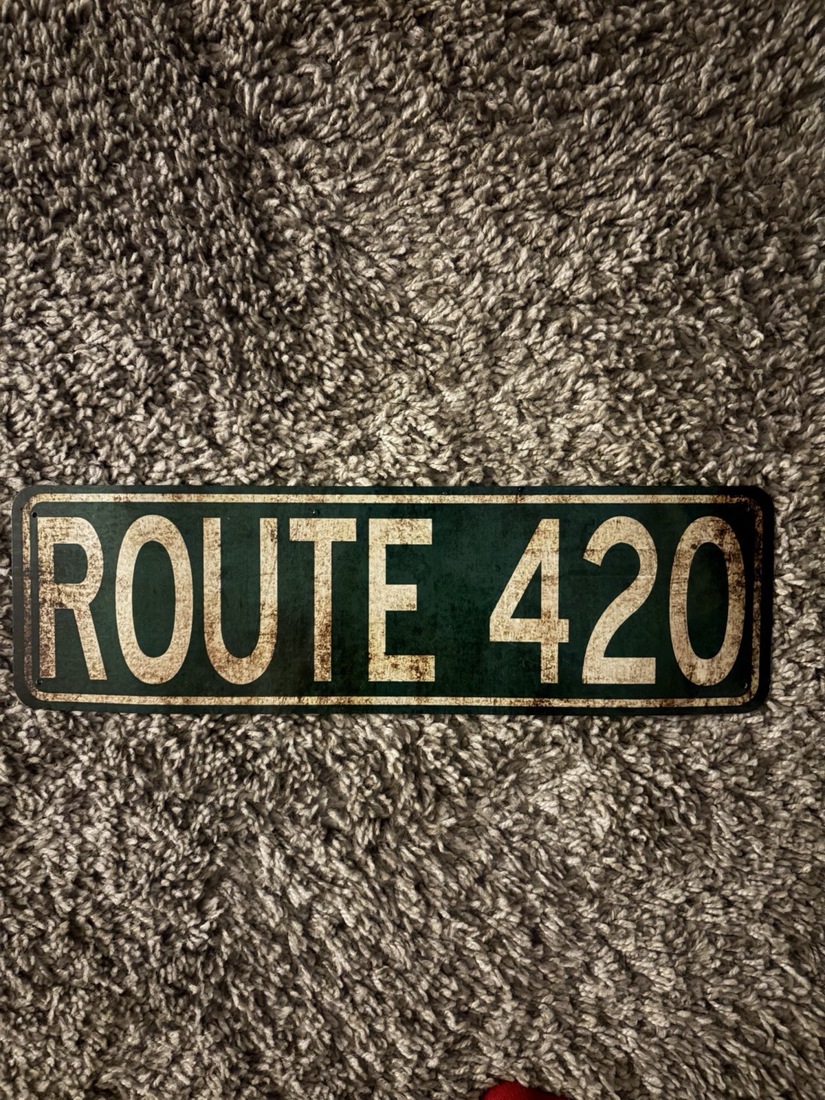 Route 420 Green & White Metal Sign Rectangular Horizontal Novelty Transportation