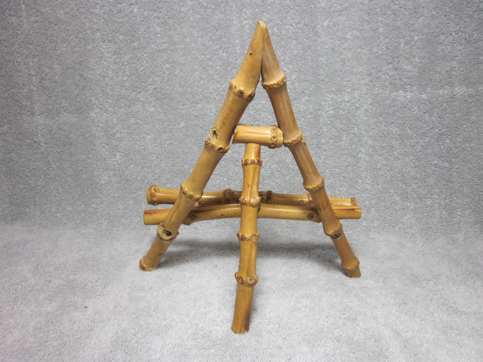Vintage Genuine Bamboo Easel Painting Display Stand « A » Shape *8 1/4&Prime;x 7&Prime;
