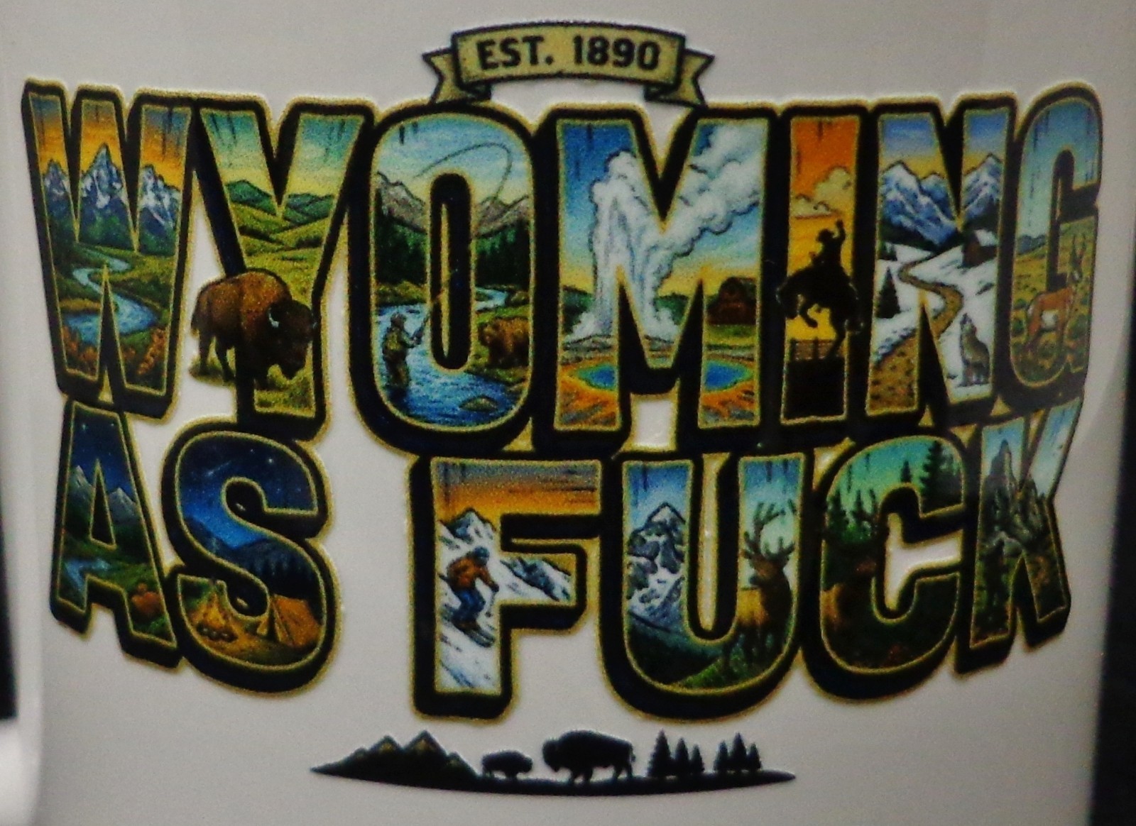 Wyoming As F**k Sticker 3in x 2in UV