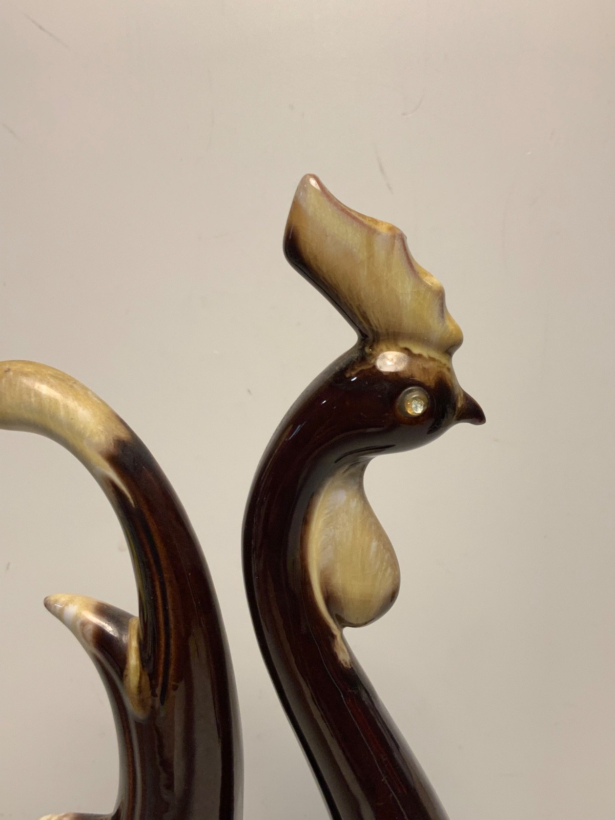 Vintage Primitive Pottery Rooster Statue Japan 12.5 in.