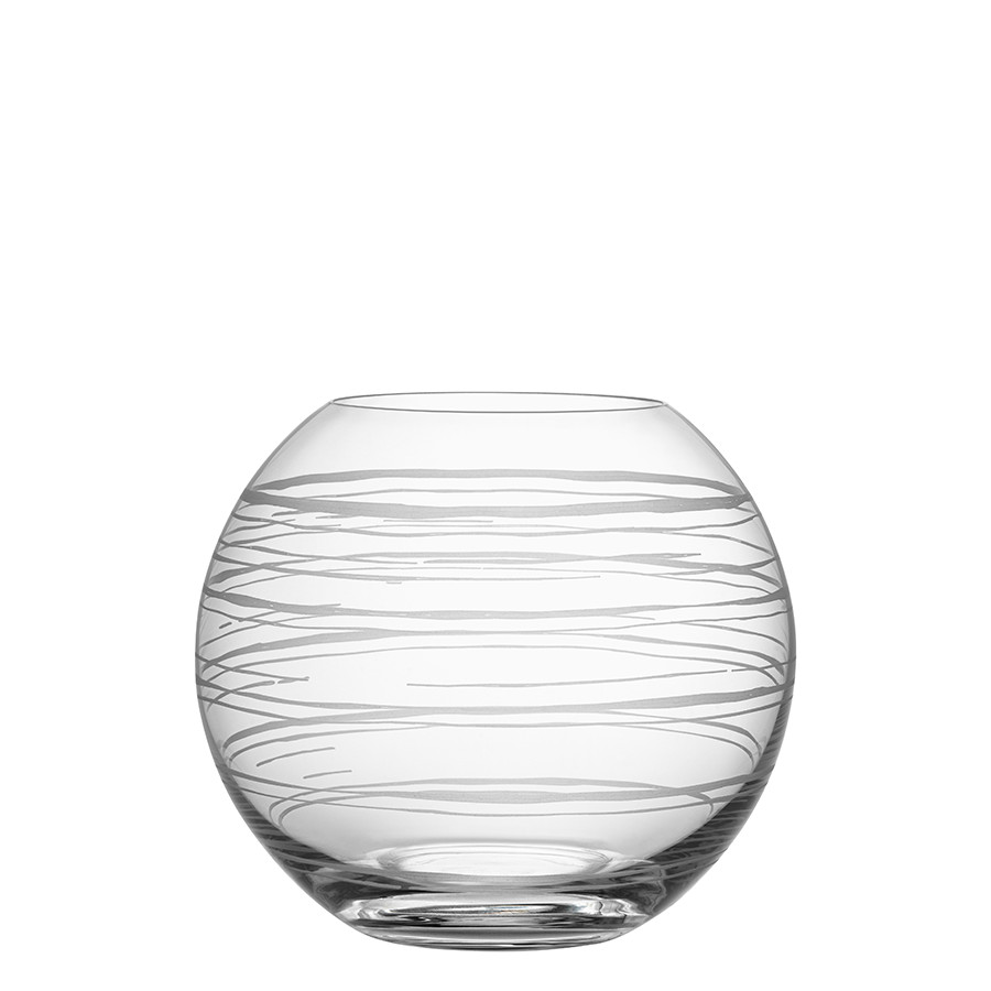 Orrefors Graphic Vase (round, medium 7.9-Inch) Magnus Forthmeiier