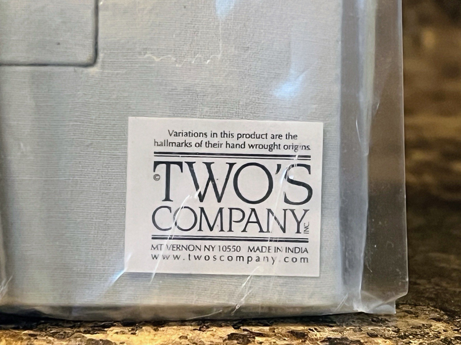 Two&rsquo;s Company Go Fish Mother Of Pearl Photo Frame 3×3 Coastal Beach Decor NIP