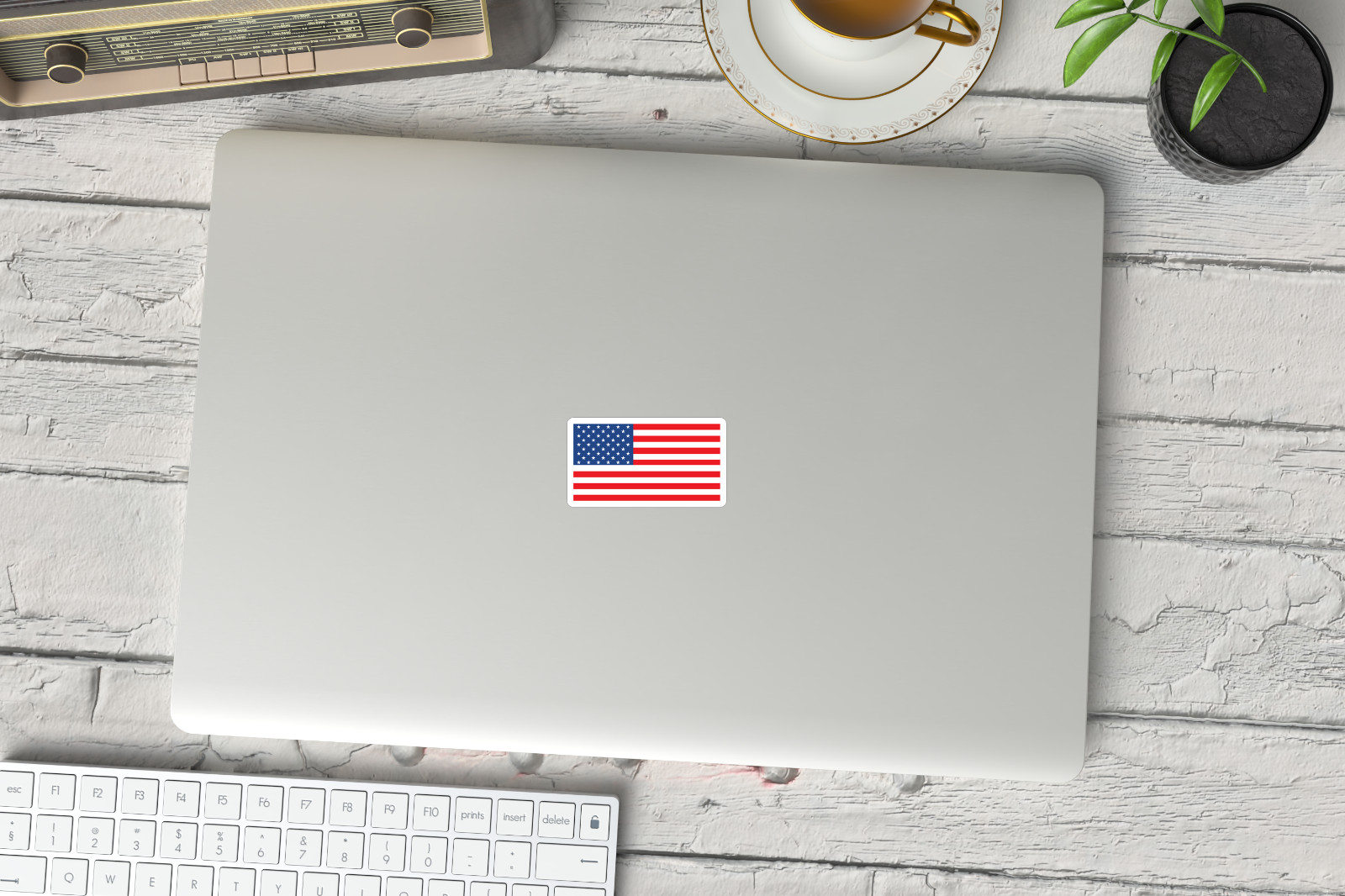 Set of 6 – USA Flag Decal Patriotic – American Flag Stickers