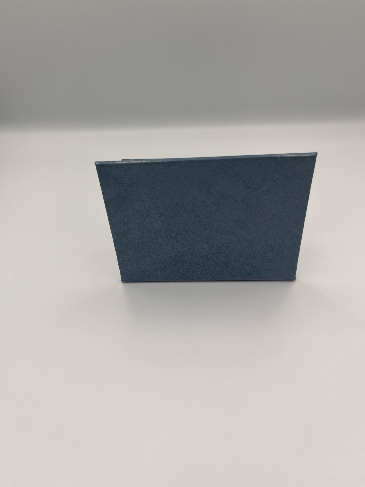 Vintage Desktop Mail Holder-Blue Faux Leather With Gold Pattern-Letter Sorter
