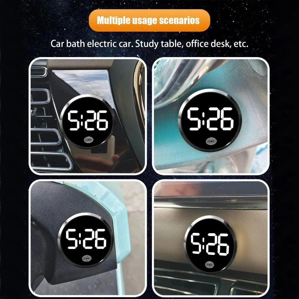 Car Clocks For Dash Digital Dashboard Clock Mini Electronic Clock Vehicle**