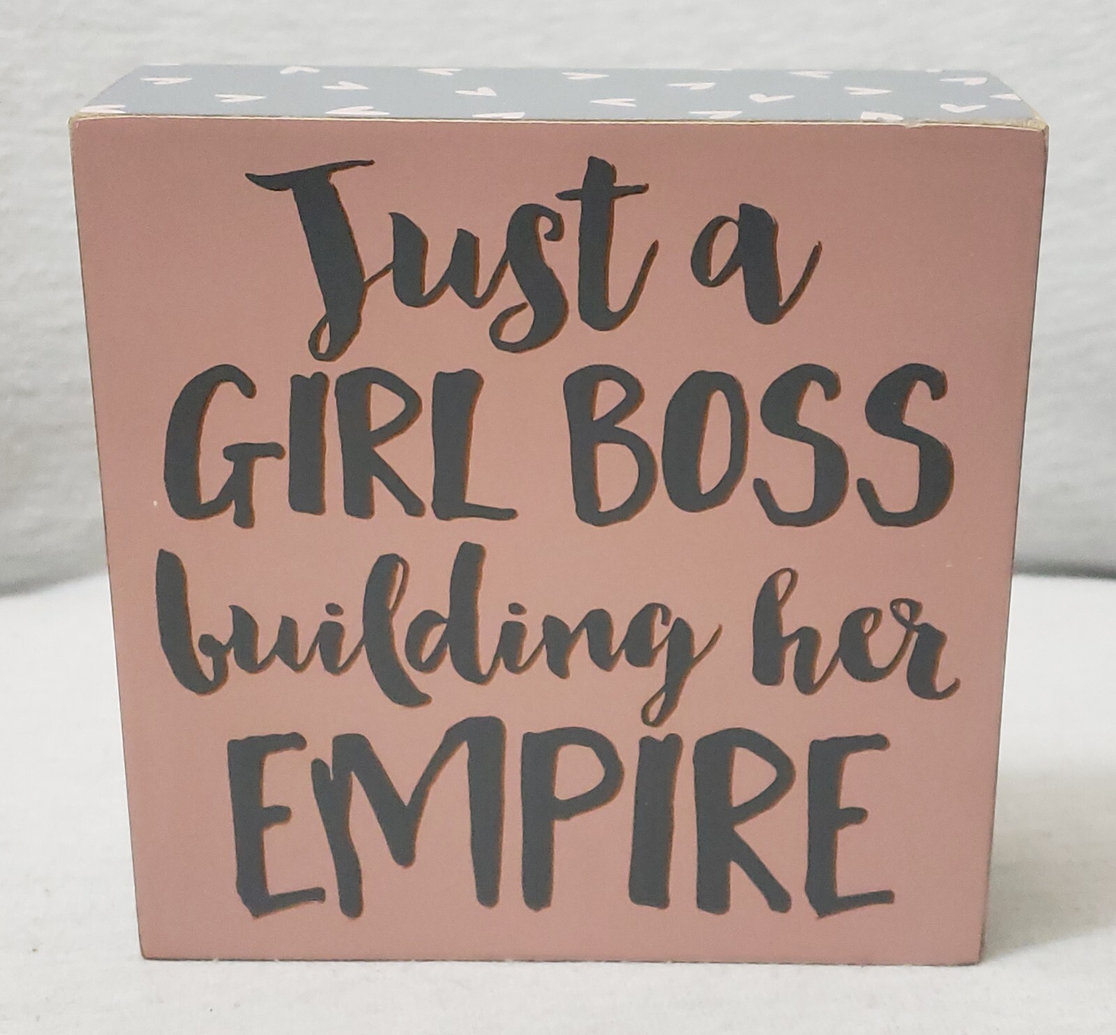 Just a GIRL BOSS building her EMPIRE Wood Box Sign Chic Decor Designs by Kathy