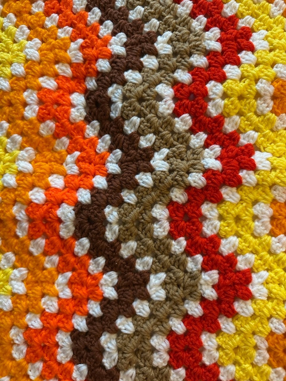 72&Prime;x43&Prime; Handmade Afghan Fall Colors Chevron Zig Zag Blanket Crochet Multicolor