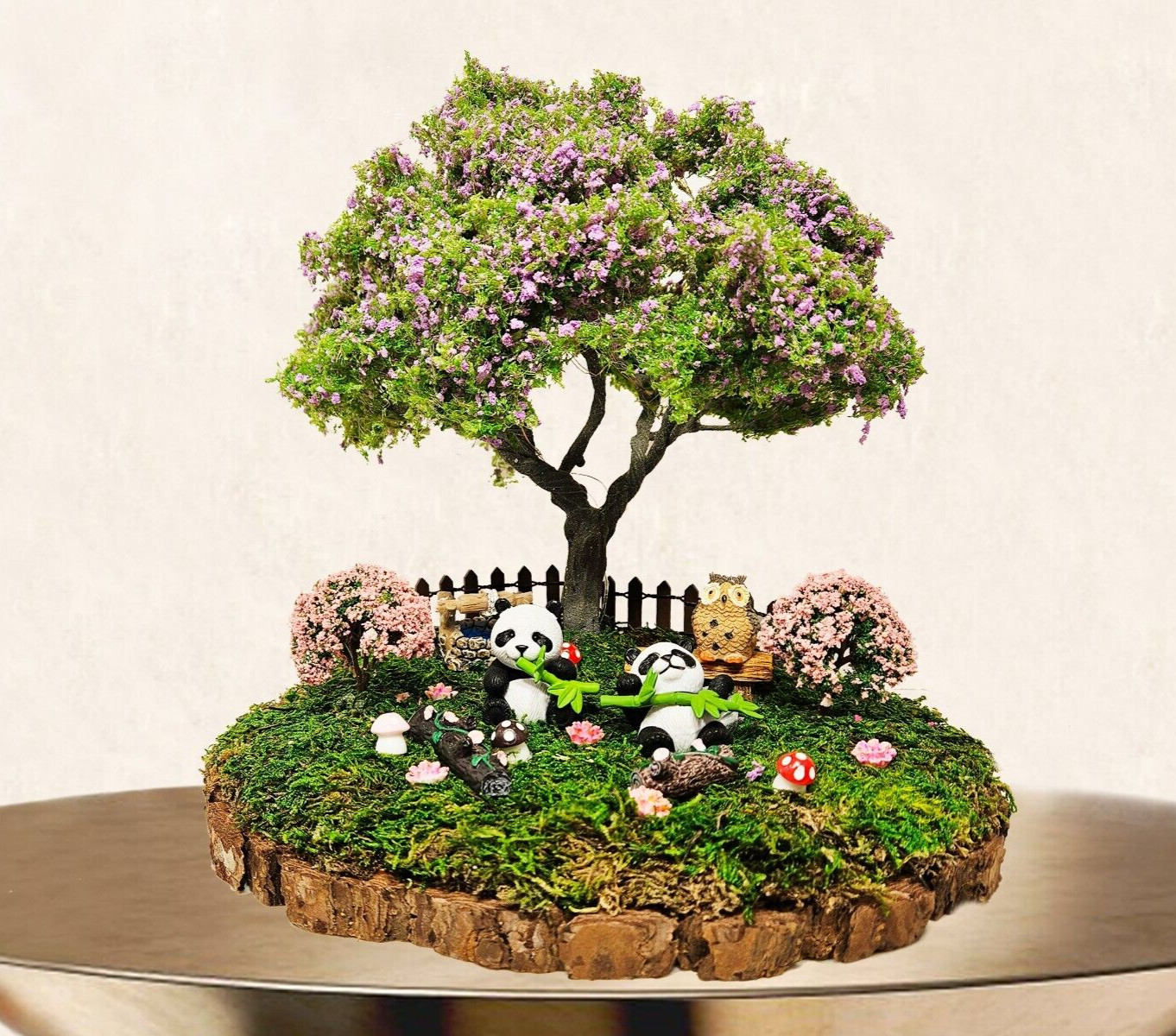 Artificial bonsai Plants, 12&Prime; Faux Plants Indoor Outdoor Decor Wire Tree, Moss
