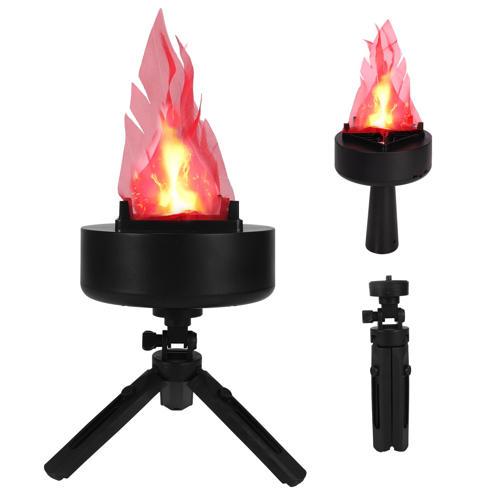 Electric Fake Fire Flame Light 3D Campfire Lamp Halloween Christmas Party Decor.